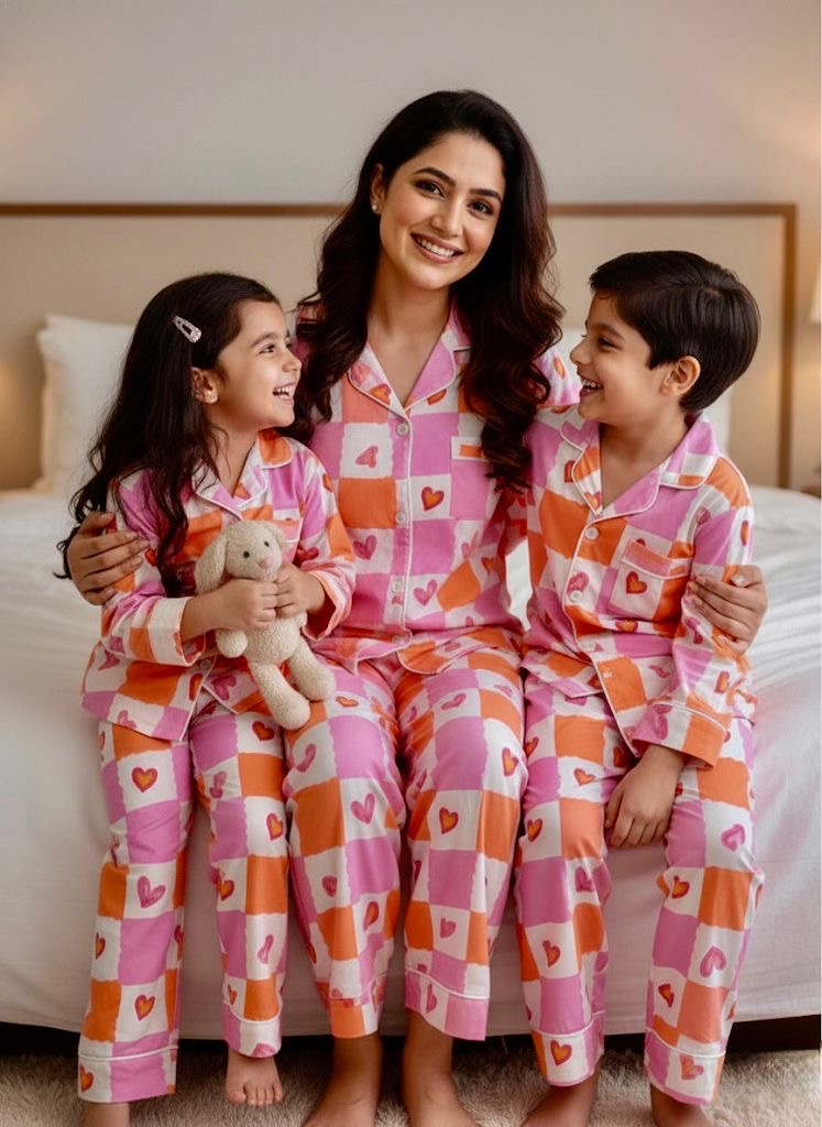 Candy Hearts Twinning Set |Full Sleeves