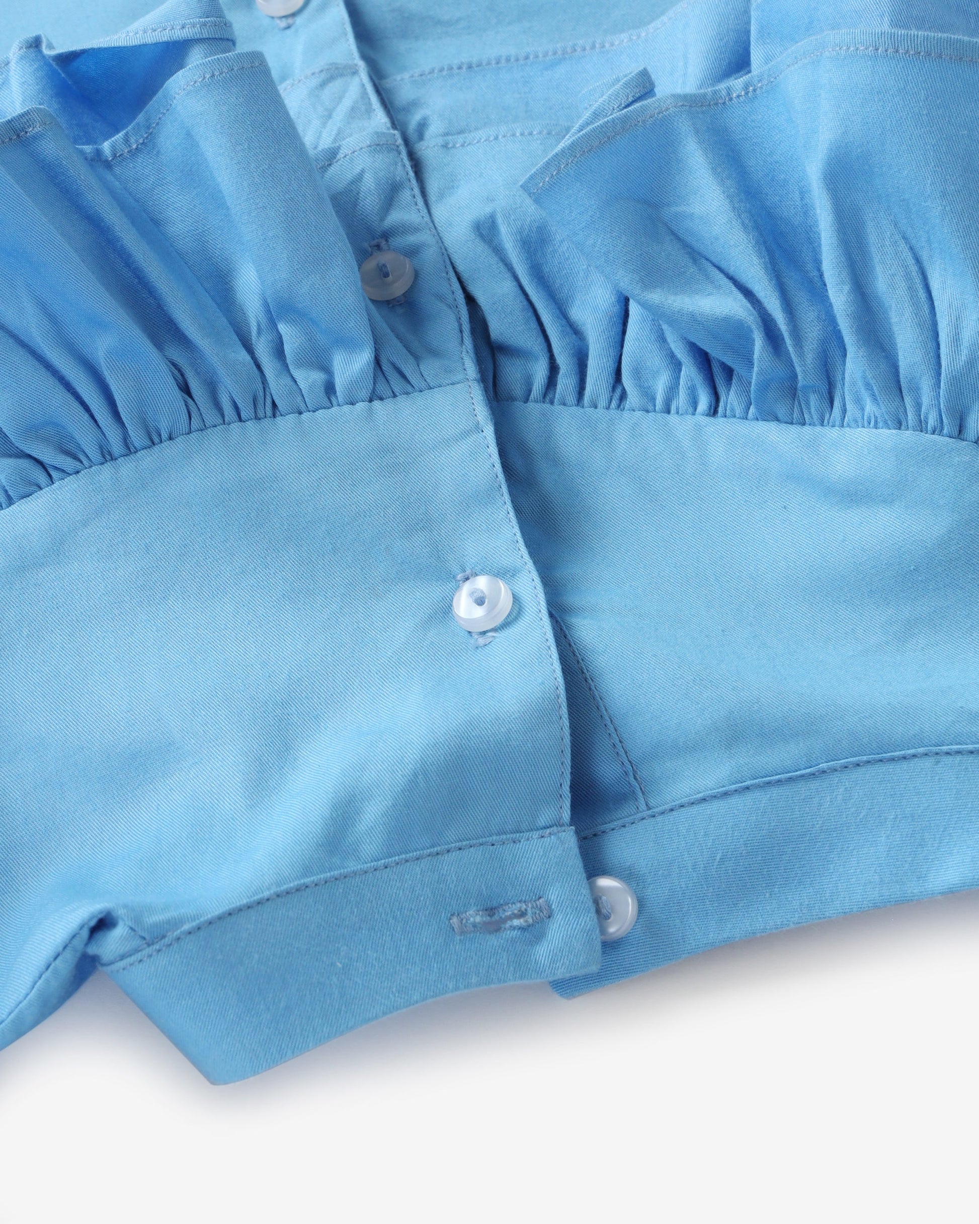 100% Cotton Blue Frilled Top | Babies and Kids BabyAmour