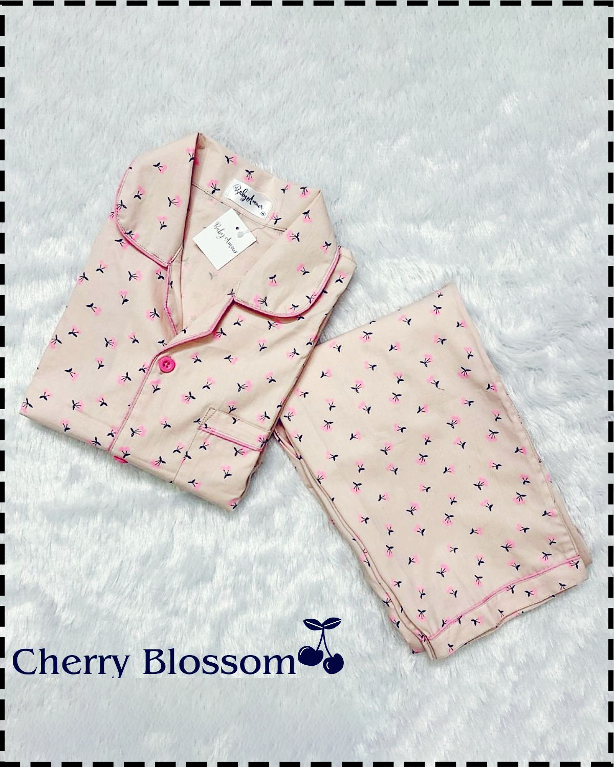 Cherry Blossom Nightsuit Set BabyAmour