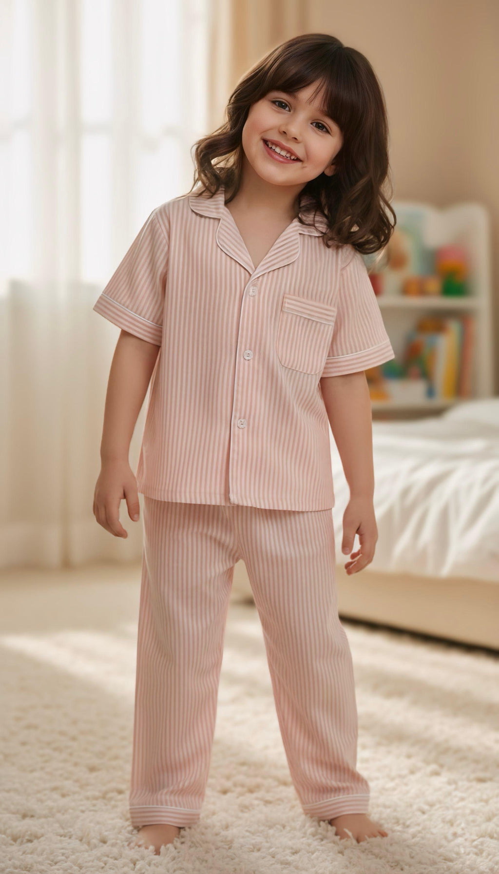 Peach Whisper Nightsuit Set