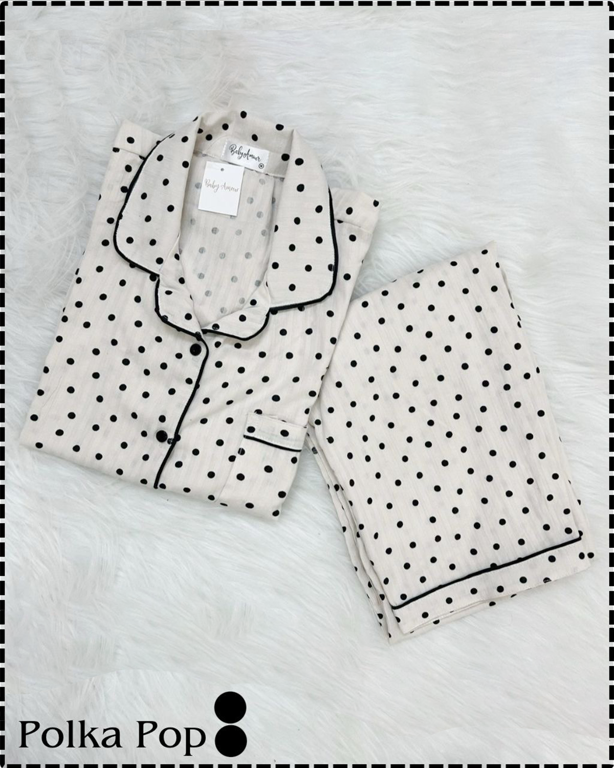 Polka Pop Nightsuit Set - BabyAmour