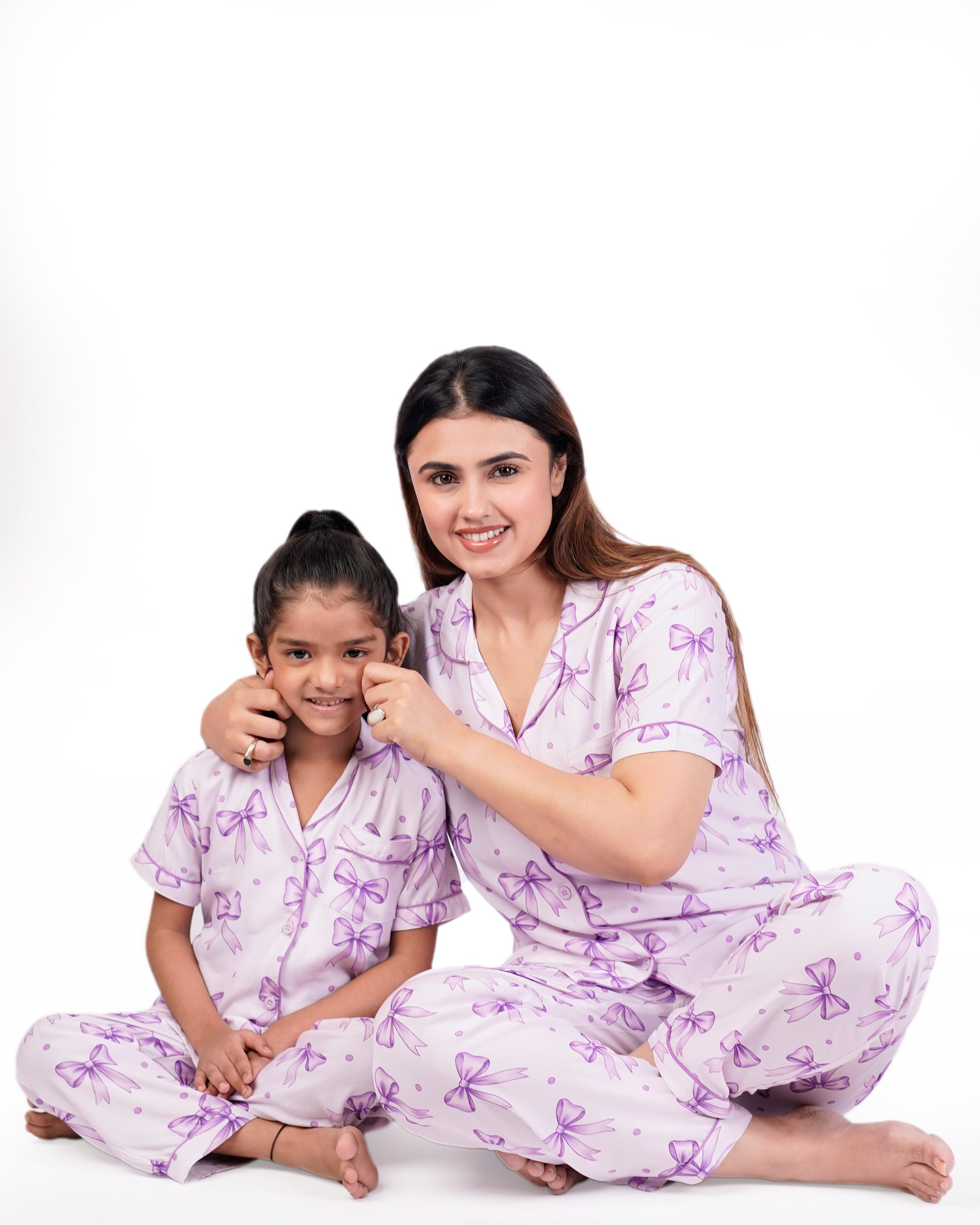 Dreamy Bows Twinning Set| Half Sleeves