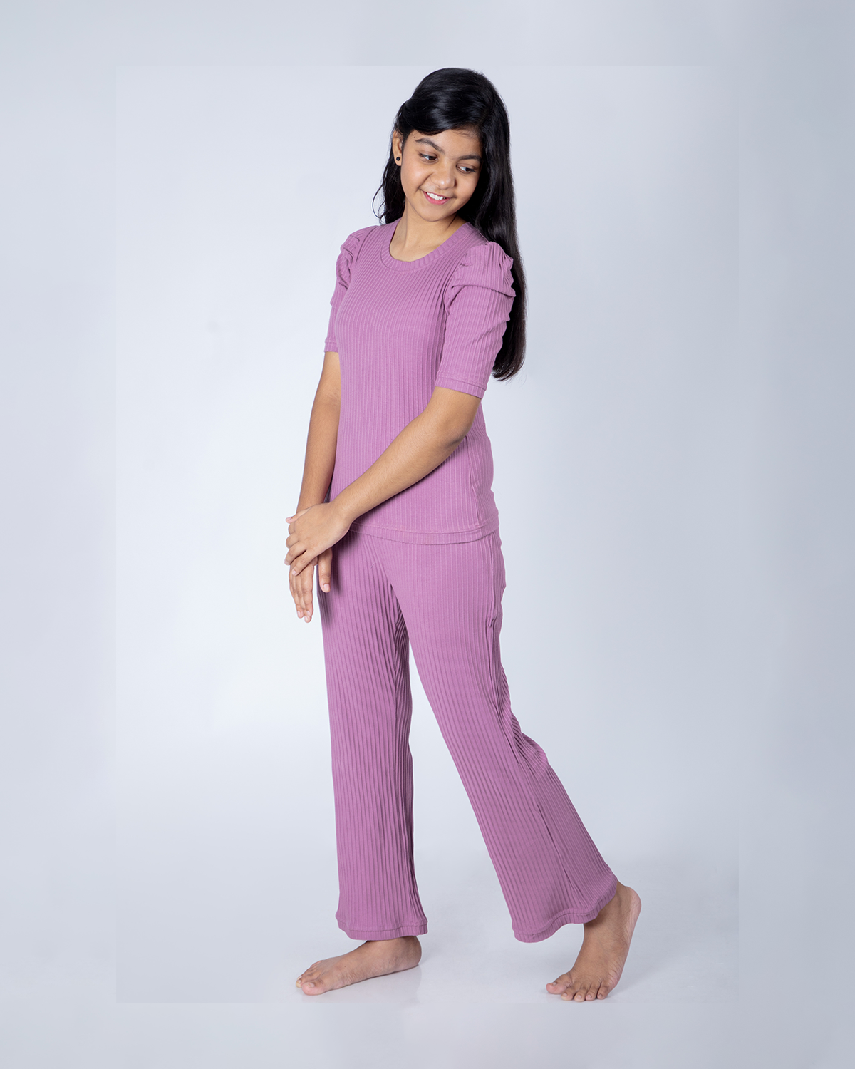 Mauve 100% Cotton Ribbed Set | Babies & Kids BabyAmour