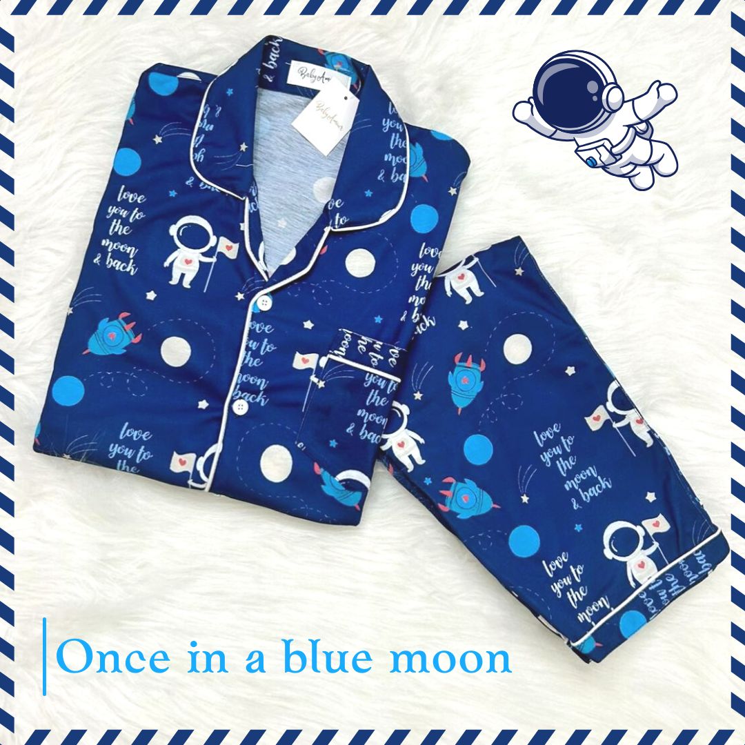 Once in a blue moon Full Sleeves Nightsuit Set | Babies & Kids BabyAmour