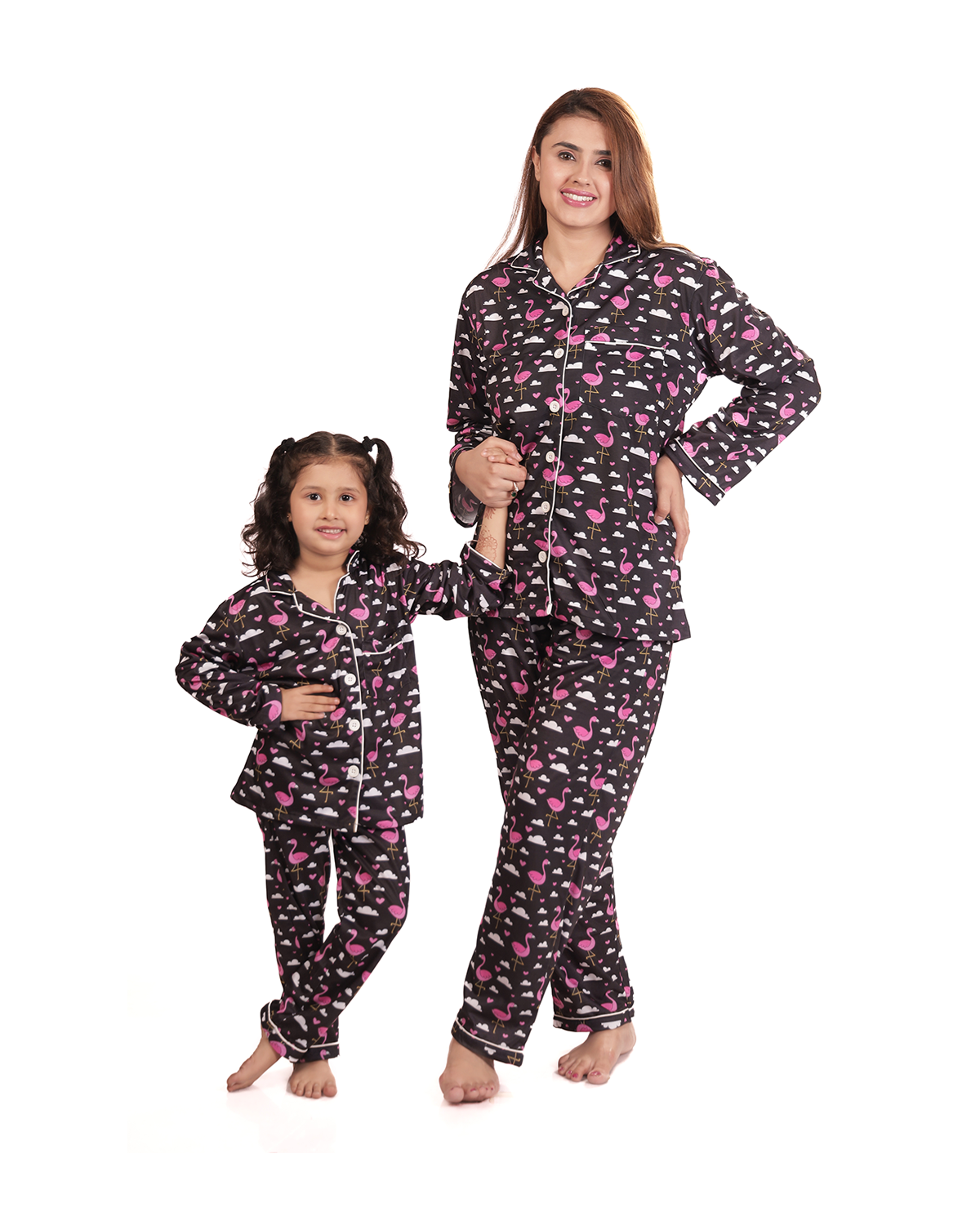 Flamingly Pink Full Sleeves Twinning Set BabyAmour