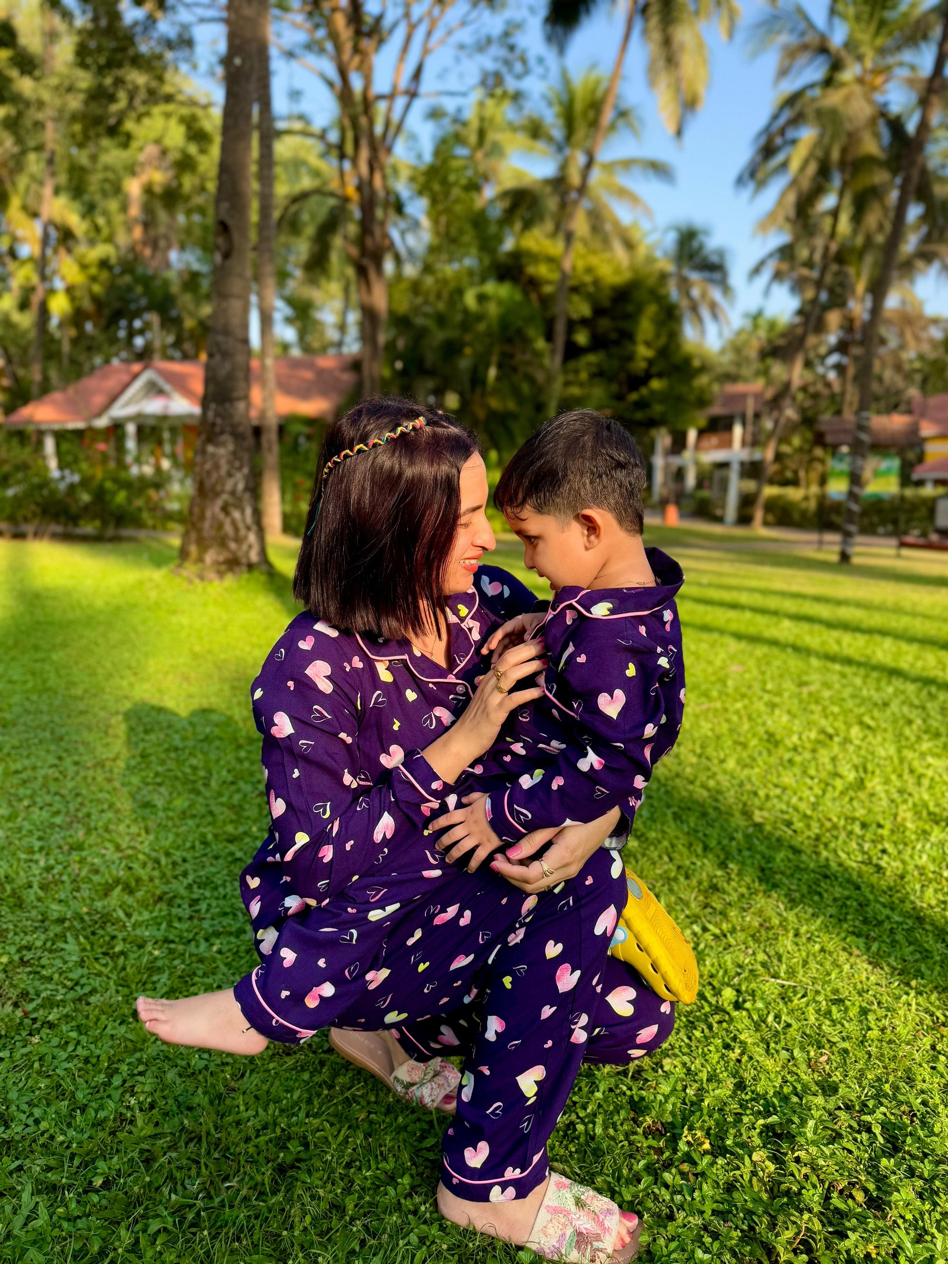 Sweetheart Slumber Twinning Set | Full Sleeves