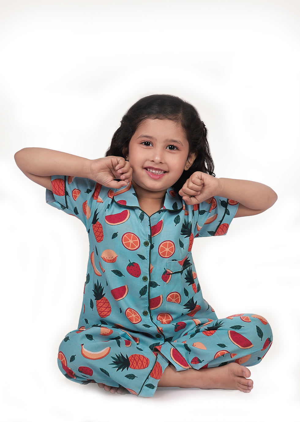 Fruity Delight Nightsuit Set |100% Cotton| Half Sleeves BabyAmour