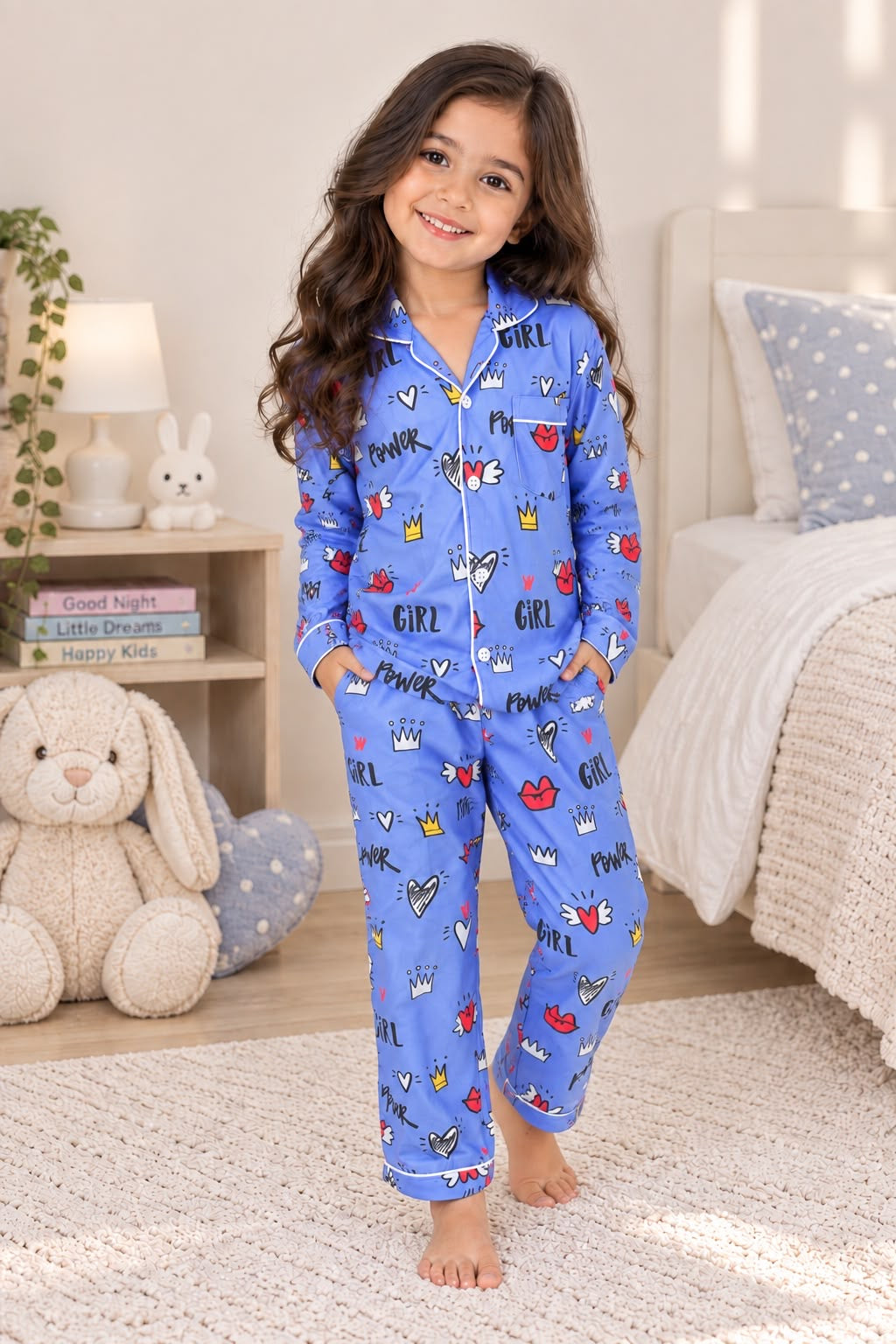 Girl Power Full Sleeves Nightsuit Set | Babies & Kids