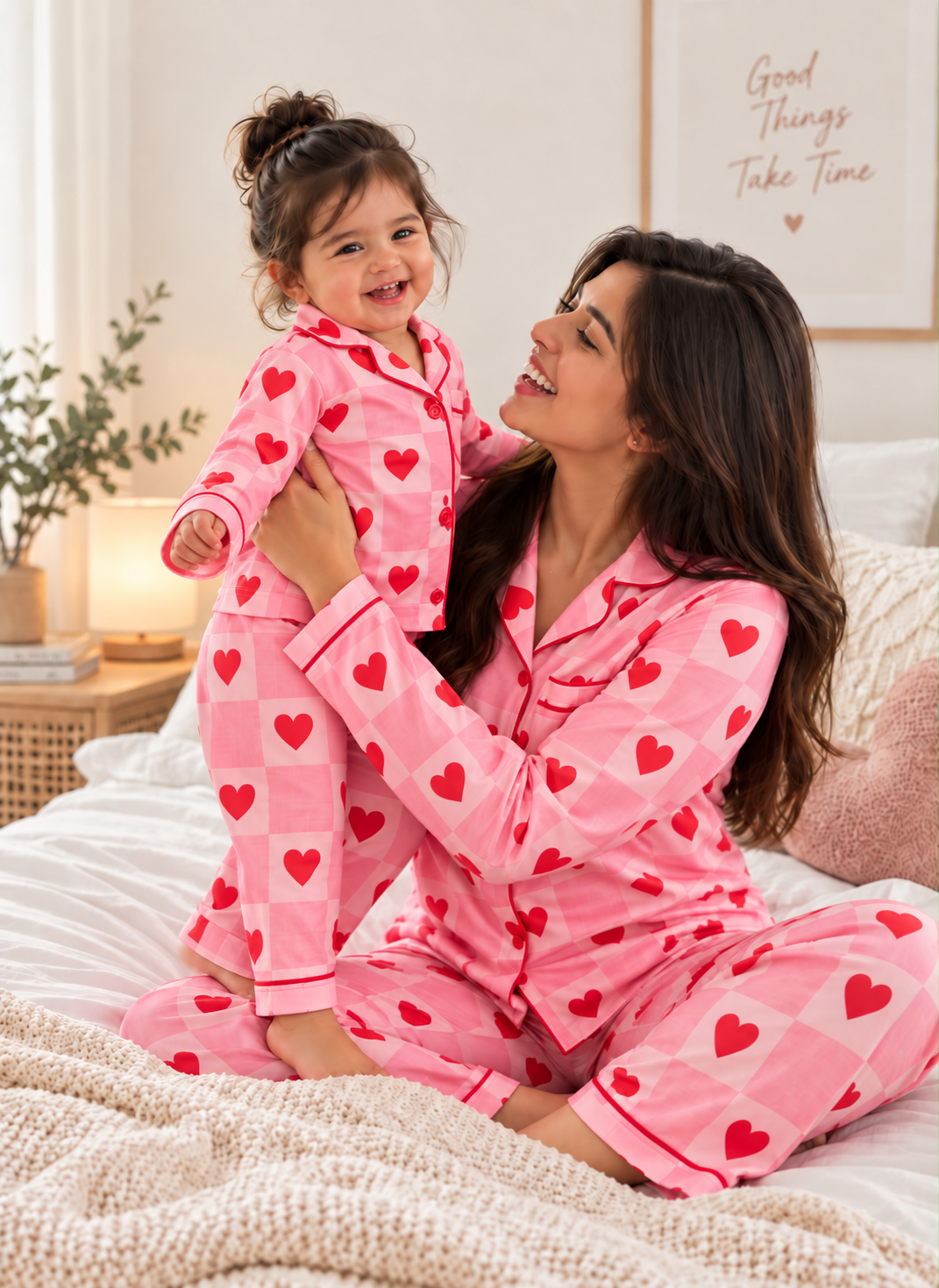 Happy Hearts Full Sleeves Twinning Set