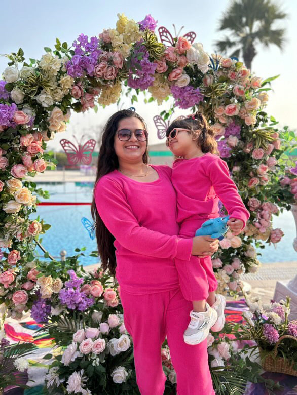 Pink Supersoft Velvet Lounge Wear Twinning  Set BabyAmour