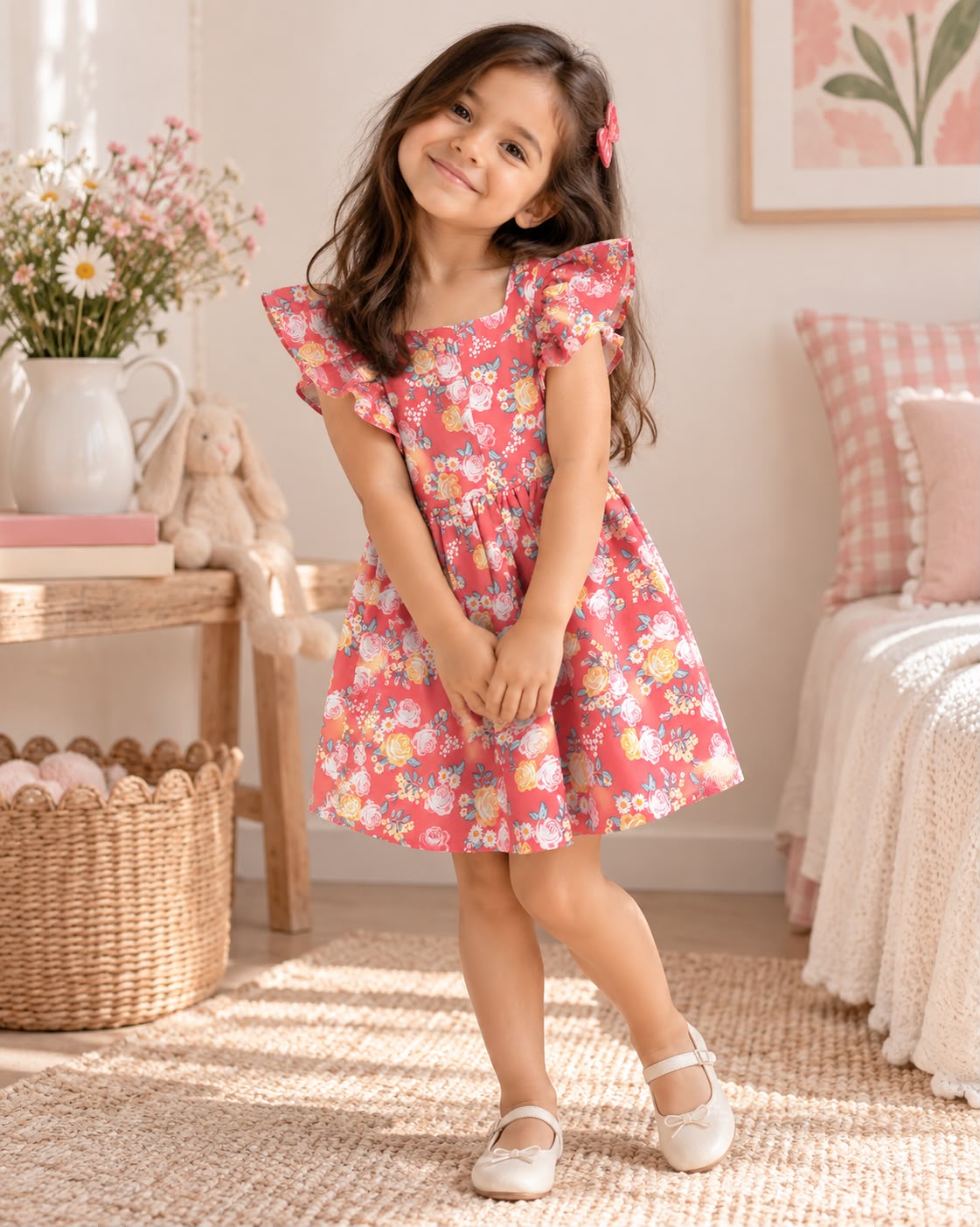 100 % Cotton Fresh and Floral Dress | Babies & Kids