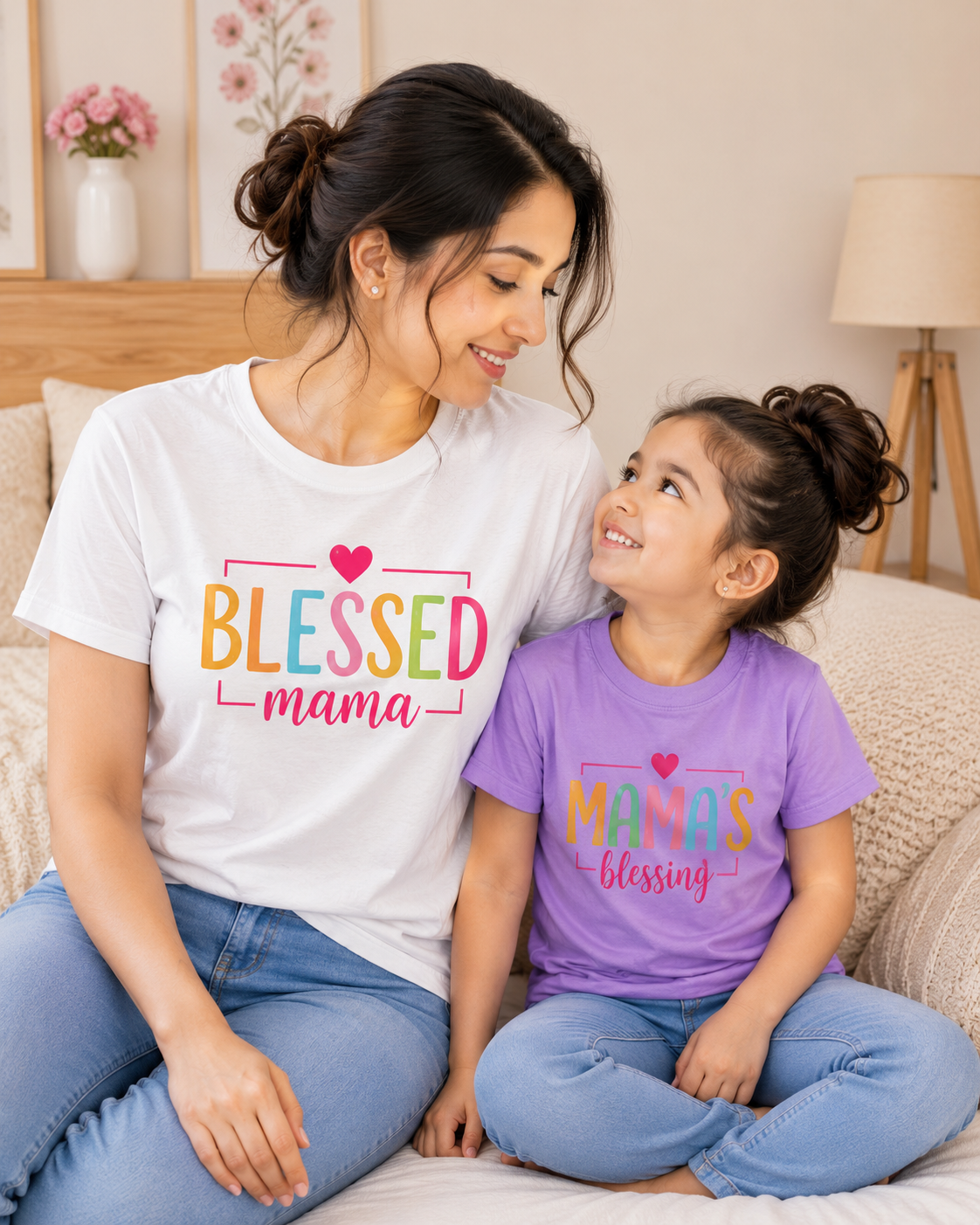 Blessed Mama & Mini Twinning Tees