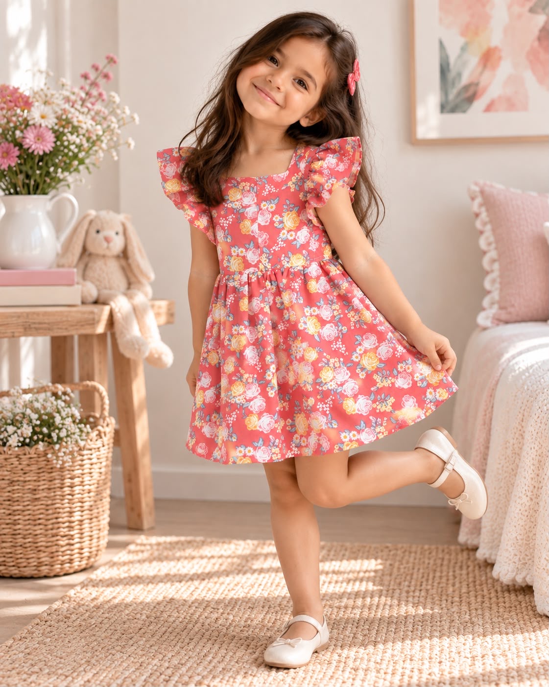 100 % Cotton Fresh and Floral Dress | Babies & Kids