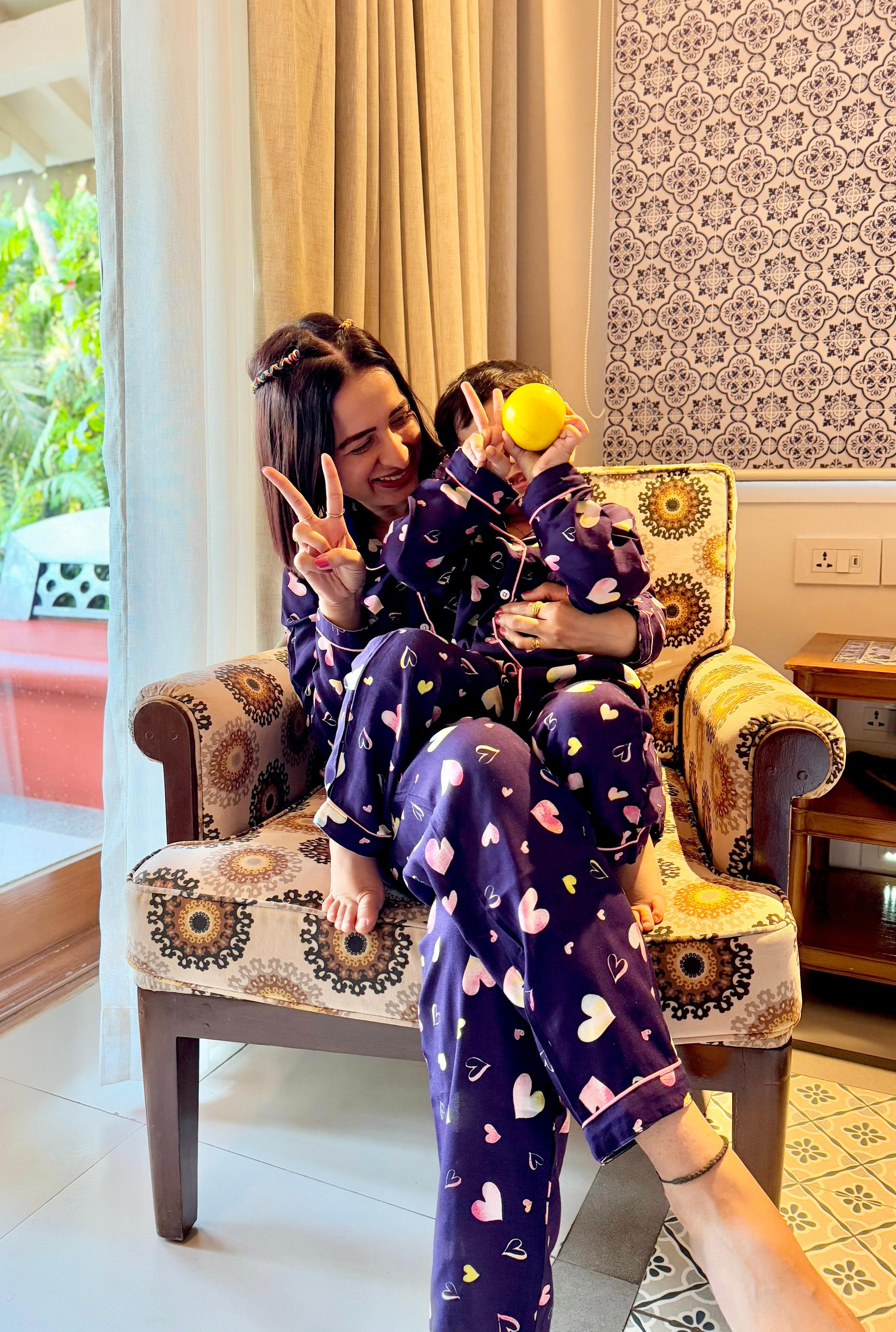 Sweetheart Slumber Twinning Set | Full Sleeves