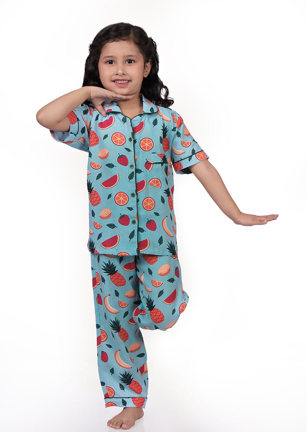 Fruity Delight Nightsuit Set |100% Cotton| Half Sleeves BabyAmour