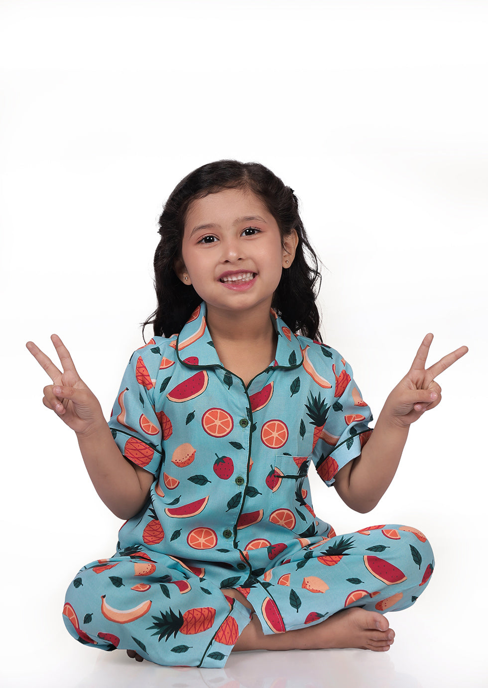 Fruity Delight Nightsuit Set |100% Cotton| Half Sleeves BabyAmour
