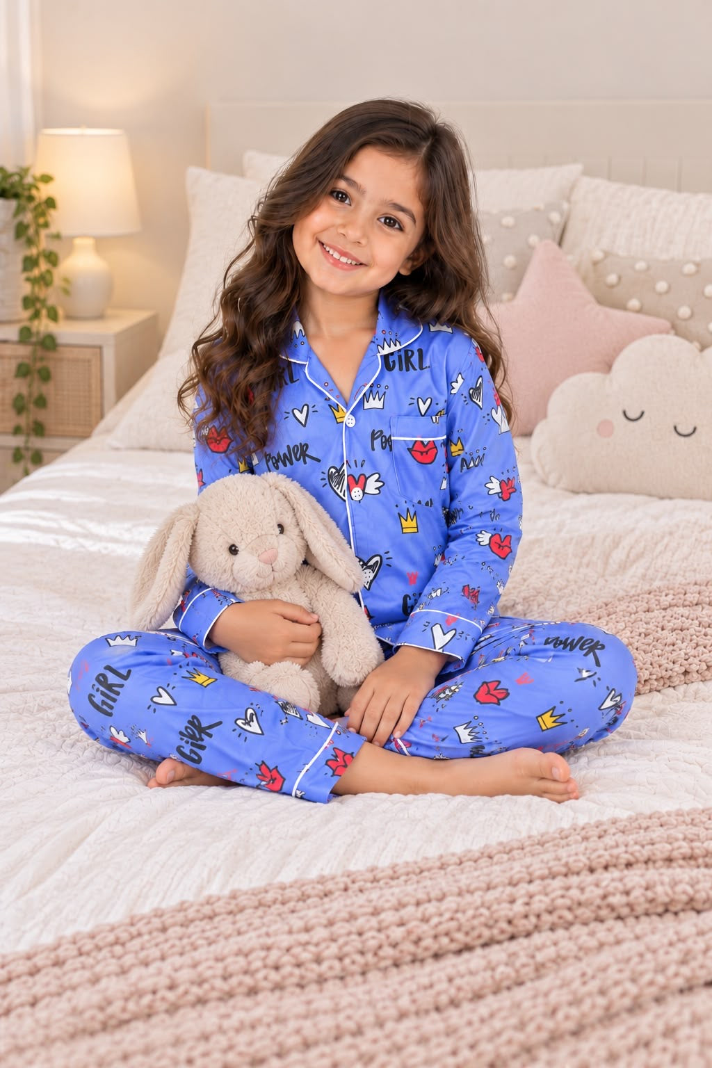 Girl Power Full Sleeves Nightsuit Set | Babies & Kids