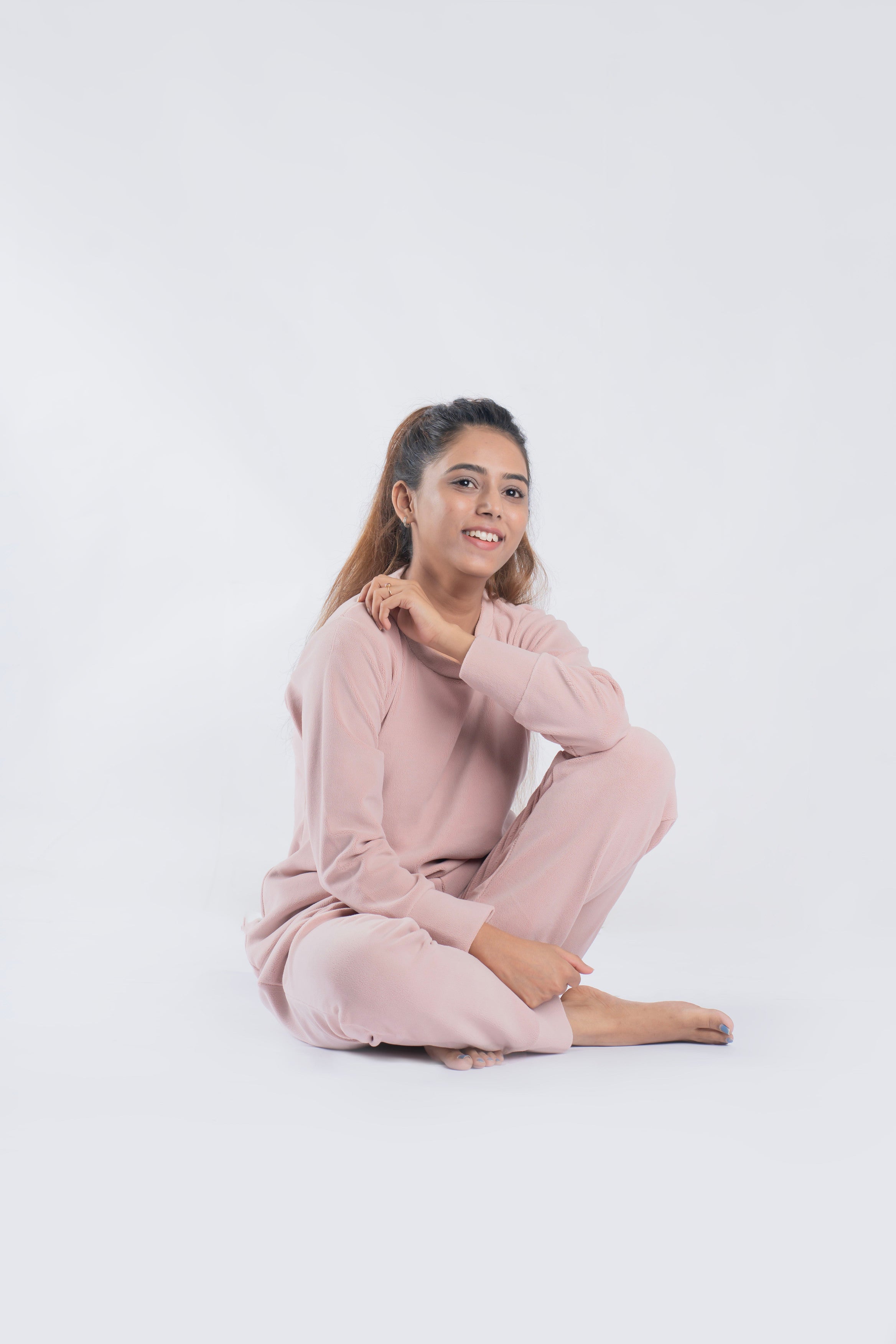 Dusty Peach Supersoft Premium Velvet Set | Women - BabyAmour