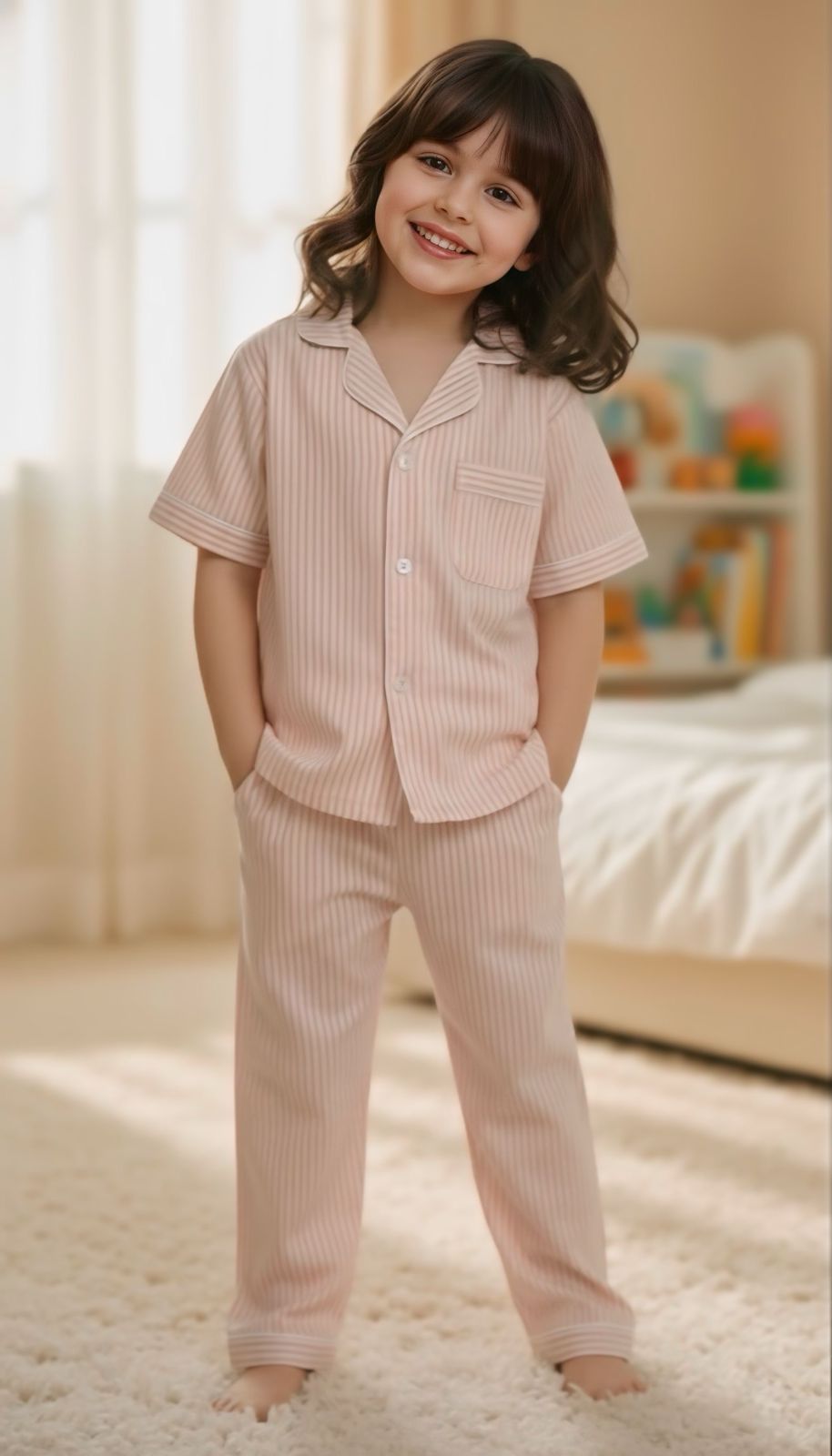Peach Whisper Nightsuit Set