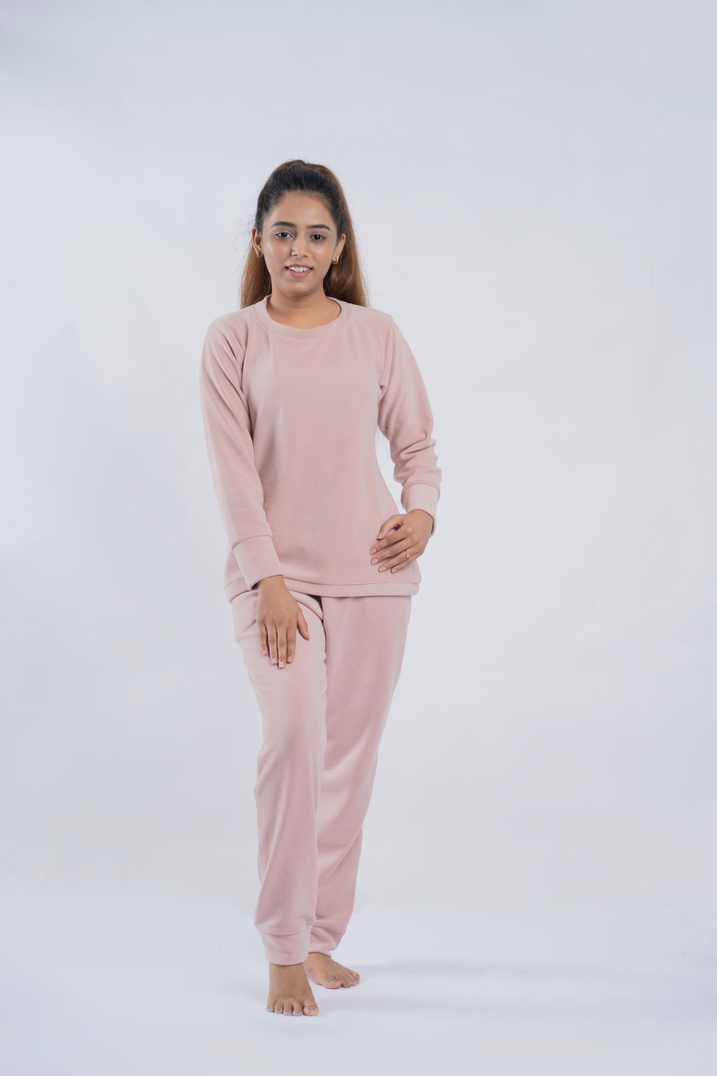 Dusty Peach Supersoft Premium Velvet Set | Women - BabyAmour