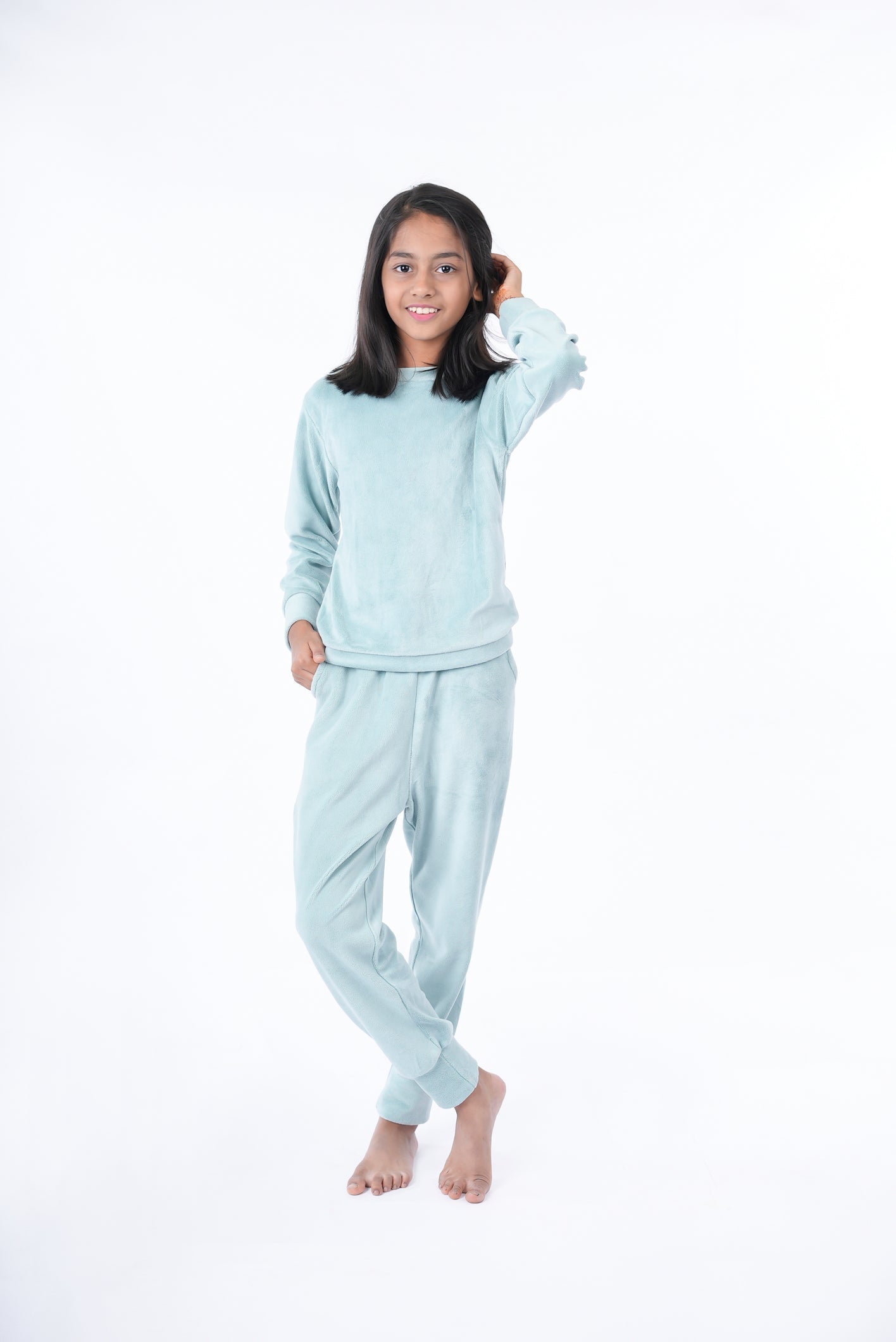 Mint Green Supersoft Premium Velvet Set | Kids BabyAmour