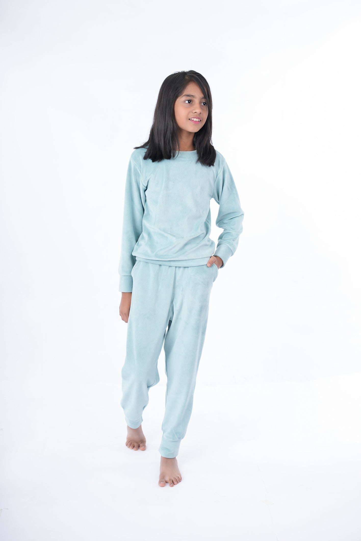Mint Green Supersoft Premium Velvet Set | Kids BabyAmour