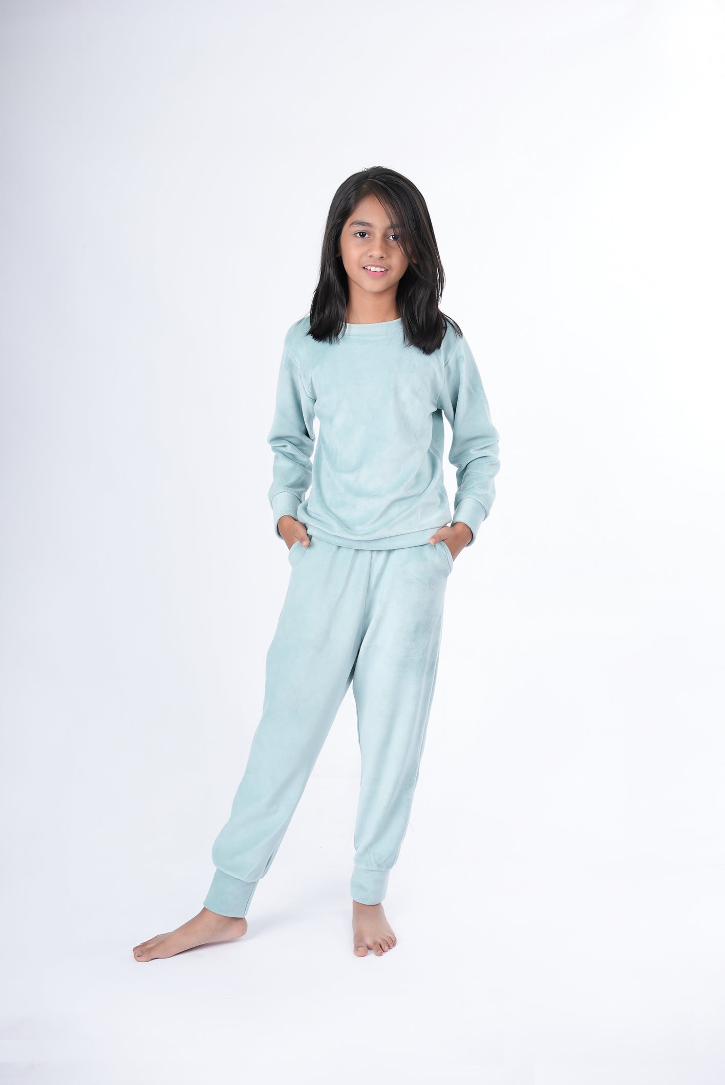 Mint Green Supersoft Premium Velvet Set | Kids BabyAmour