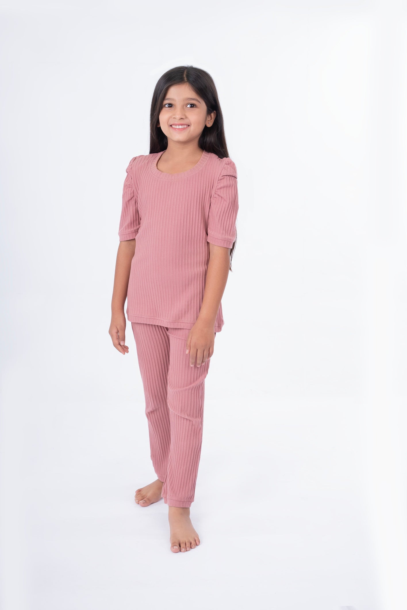 Dusty Peach 100% Cotton Ribbed Set | Babies & Kids BabyAmour