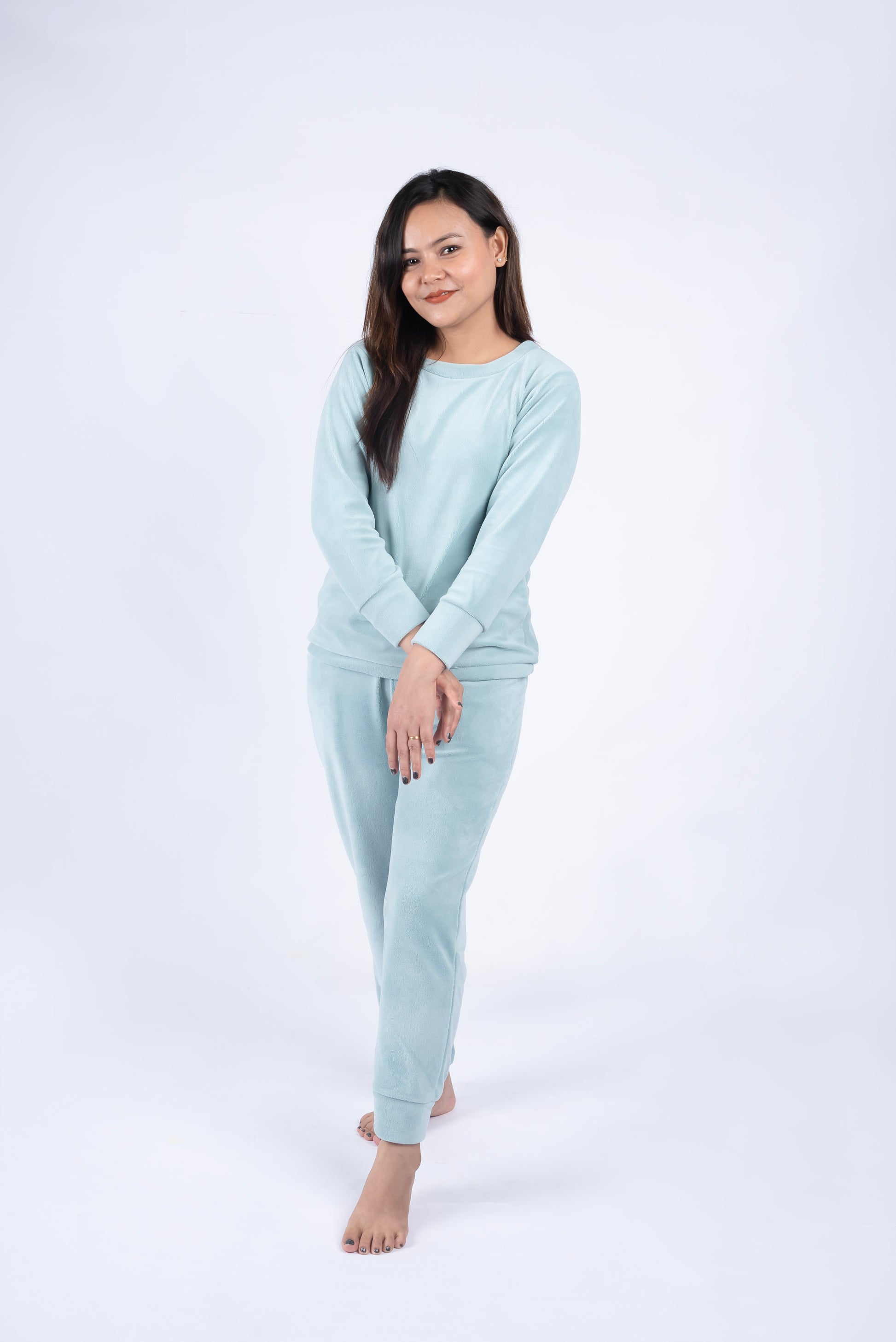 Mint Green Supersoft Premium Velvet Set | Women