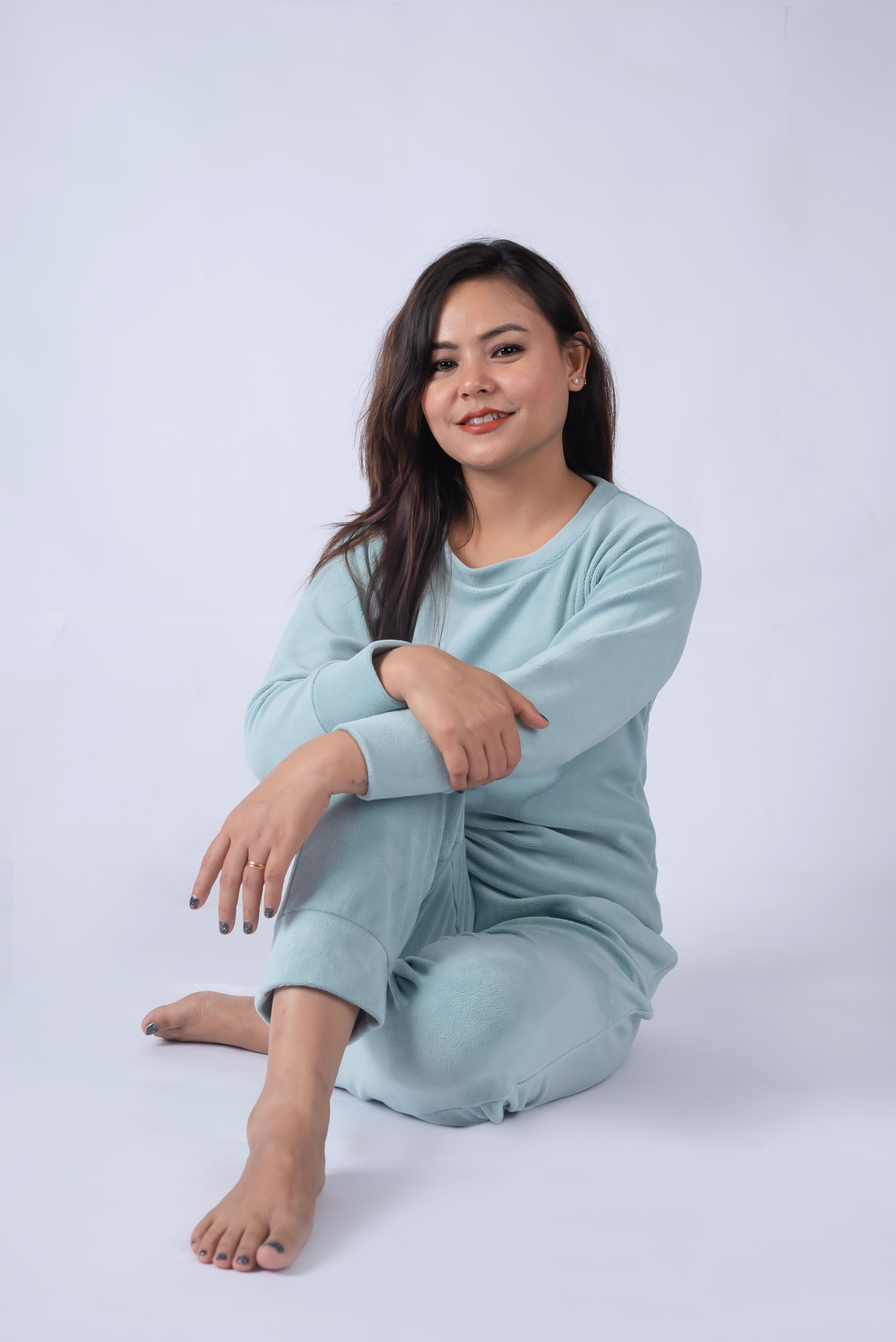 Mint Green Supersoft Premium Velvet Set | Women