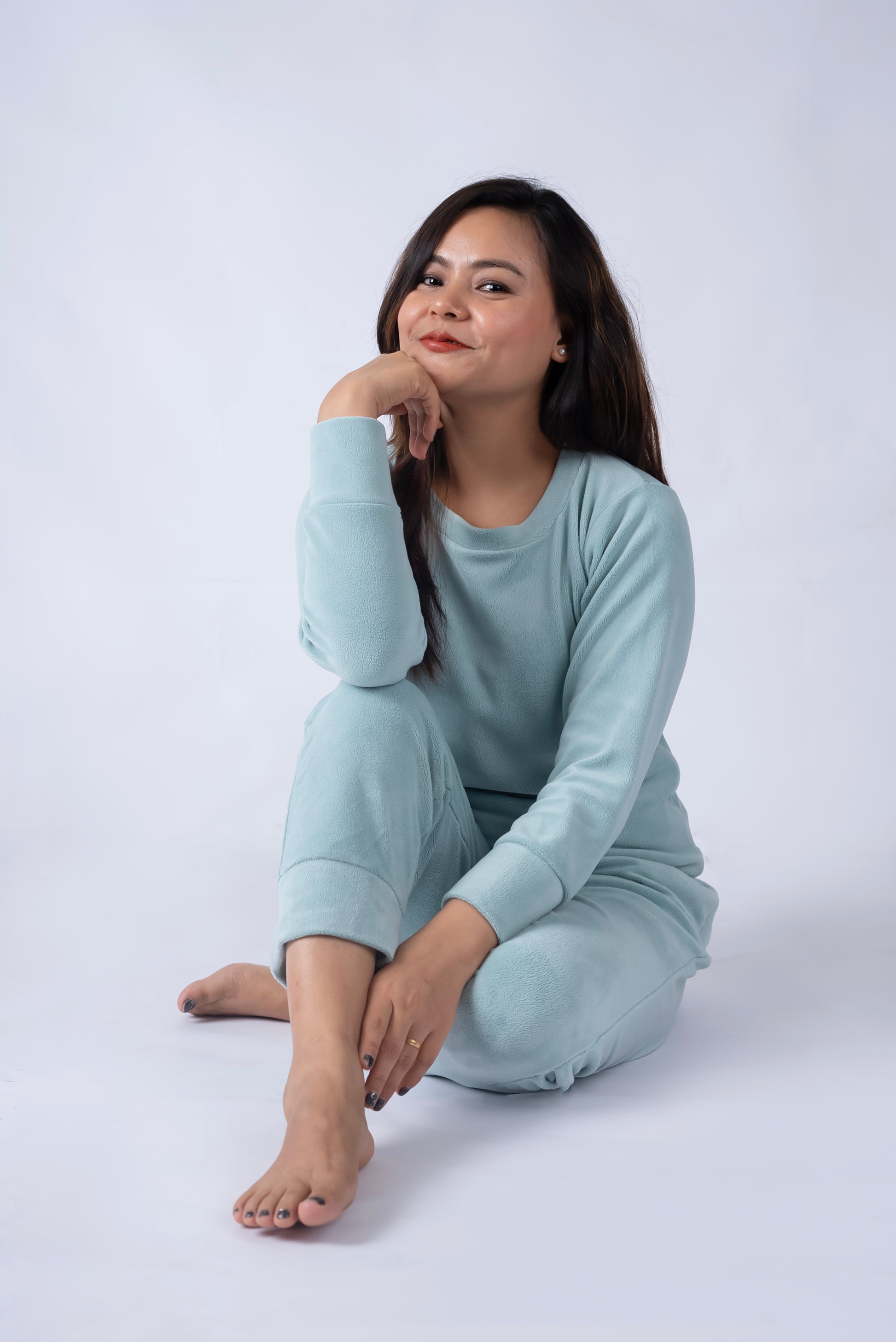 Mint Green Supersoft Premium Velvet Set | Women