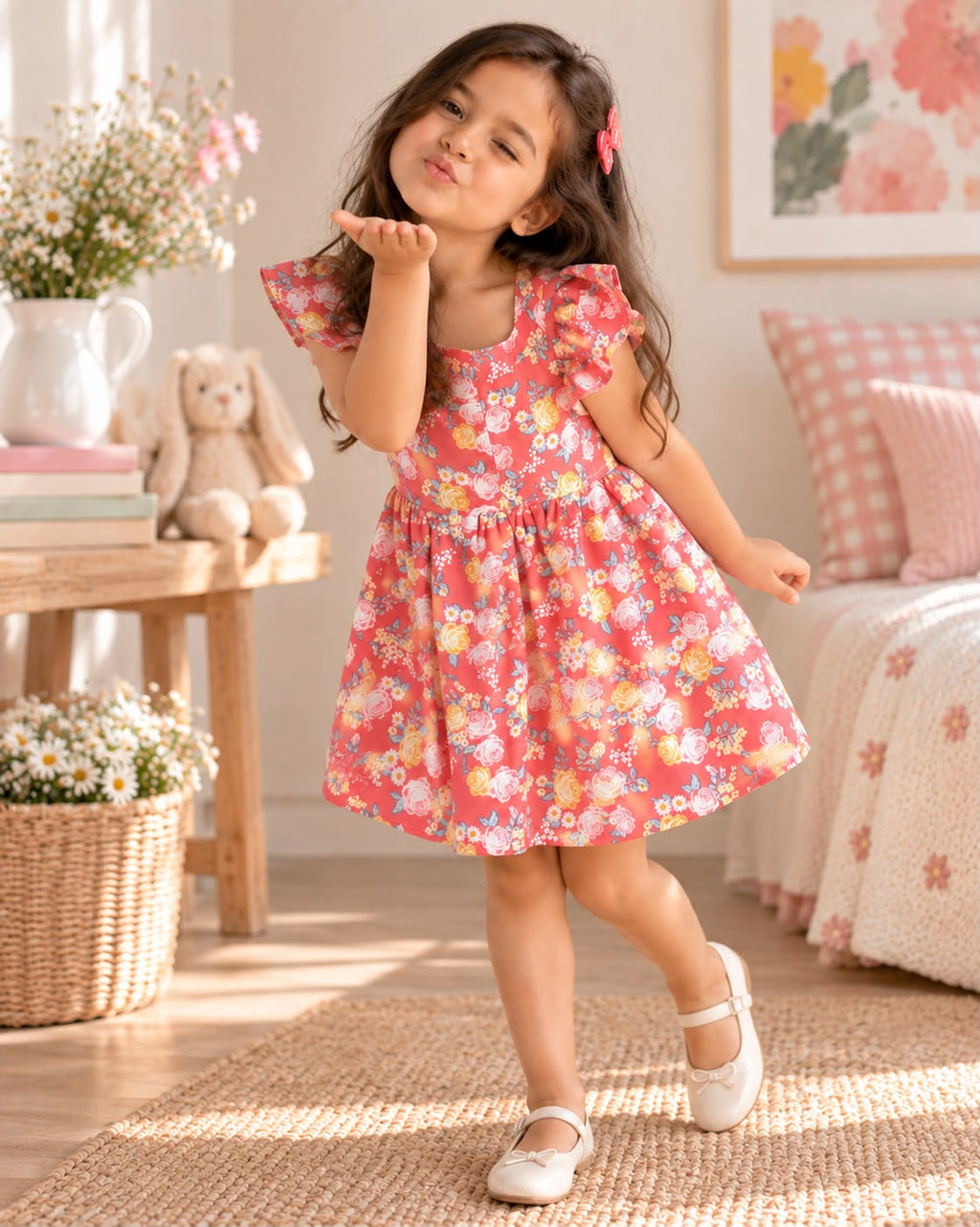 100 % Cotton Fresh and Floral Dress | Babies & Kids