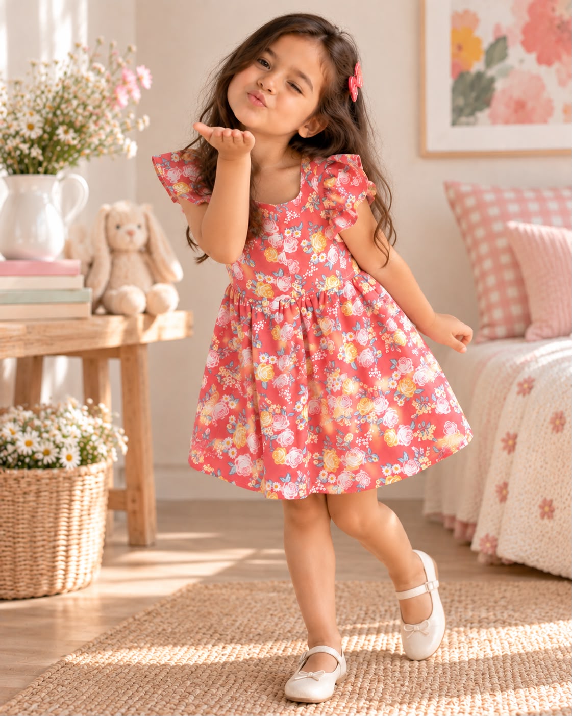 100 % Cotton Fresh and Floral Dress | Babies & Kids