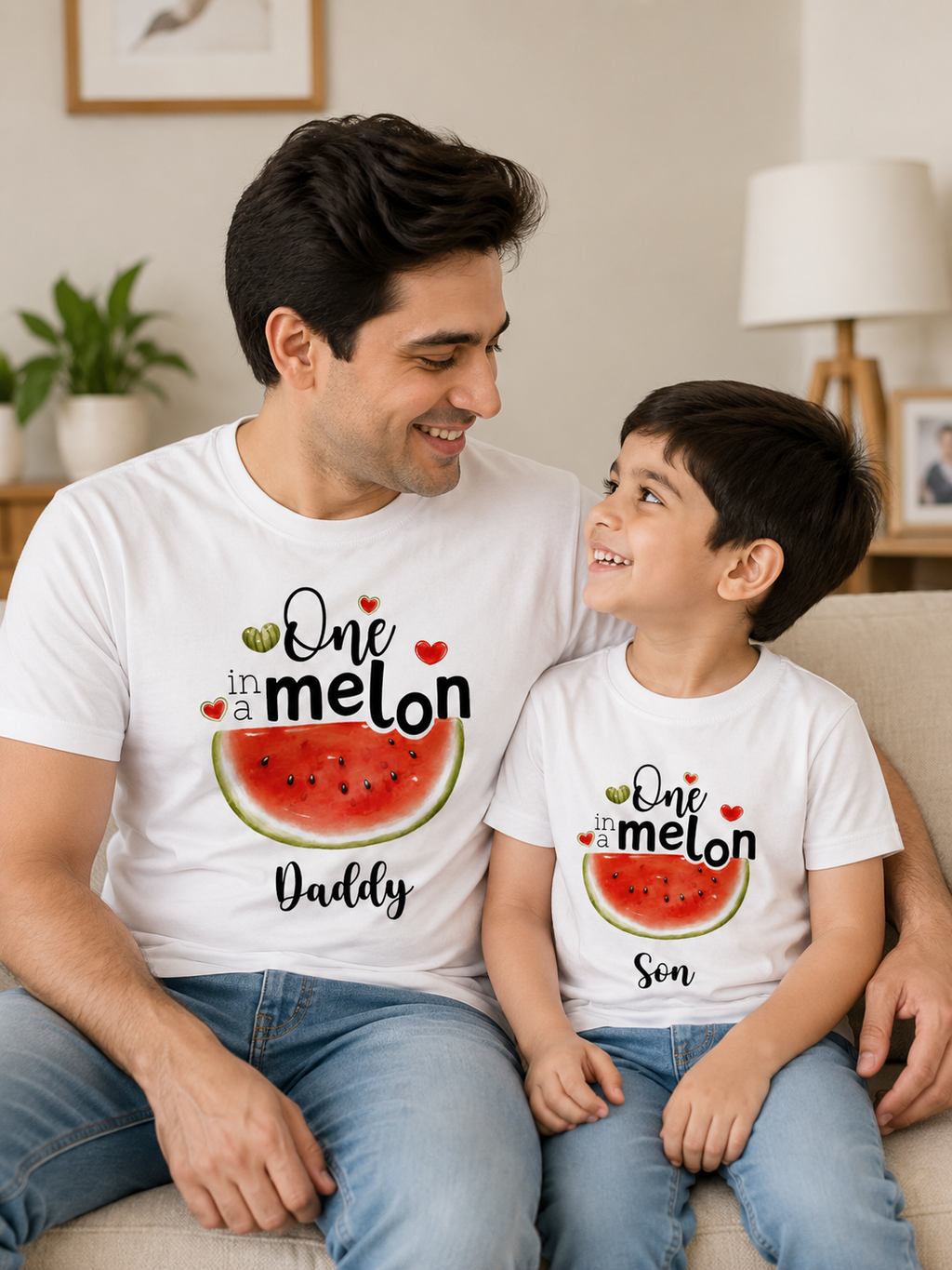 One in a melon twinning tees | Dad & Son
