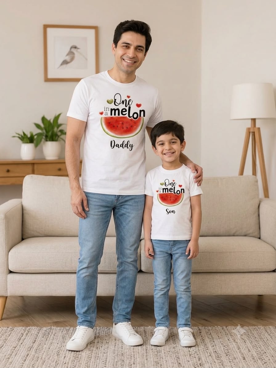 One in a melon twinning tees | Dad & Son