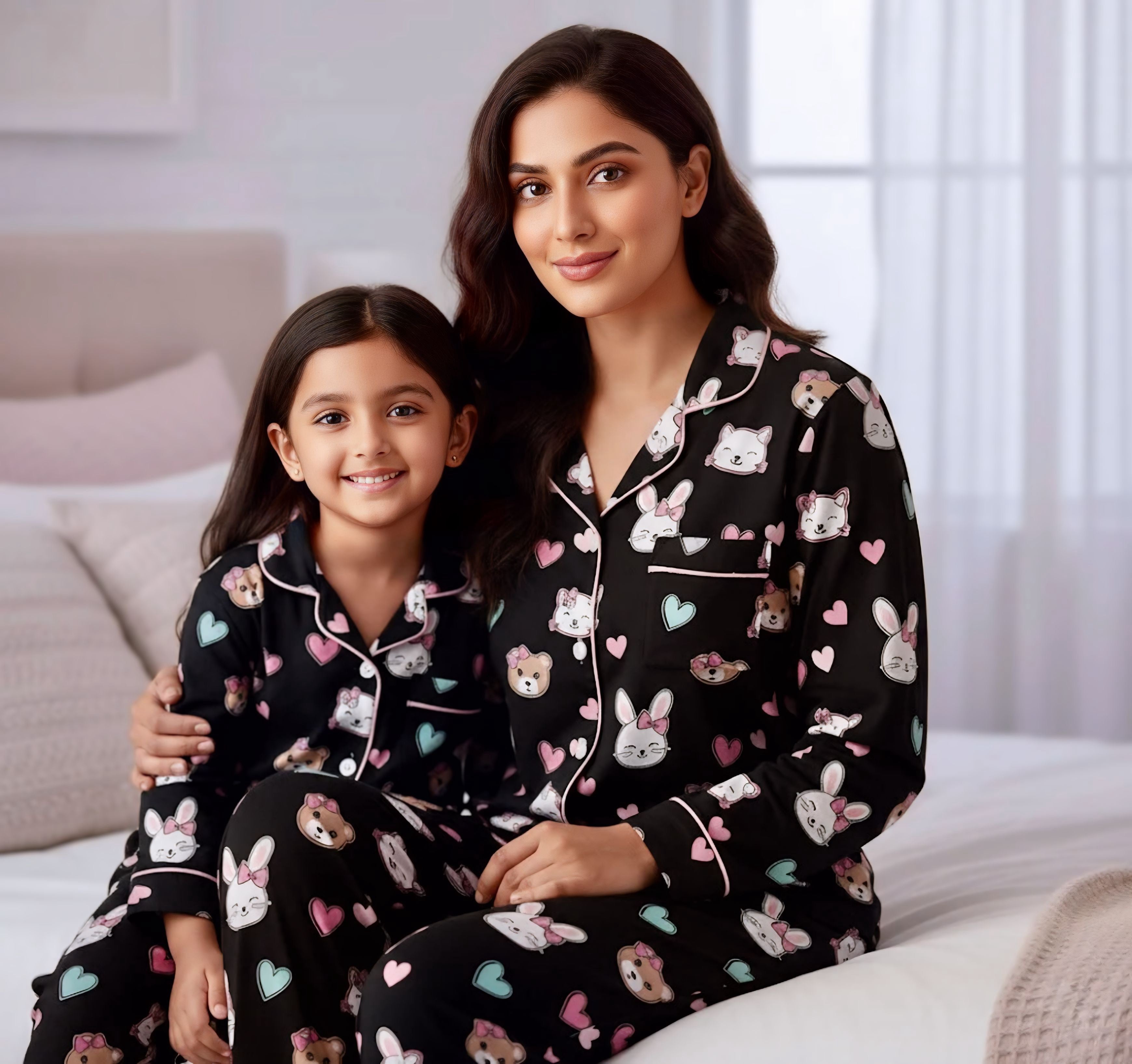 Bow & Meow Twinning Set | Full Sleeves