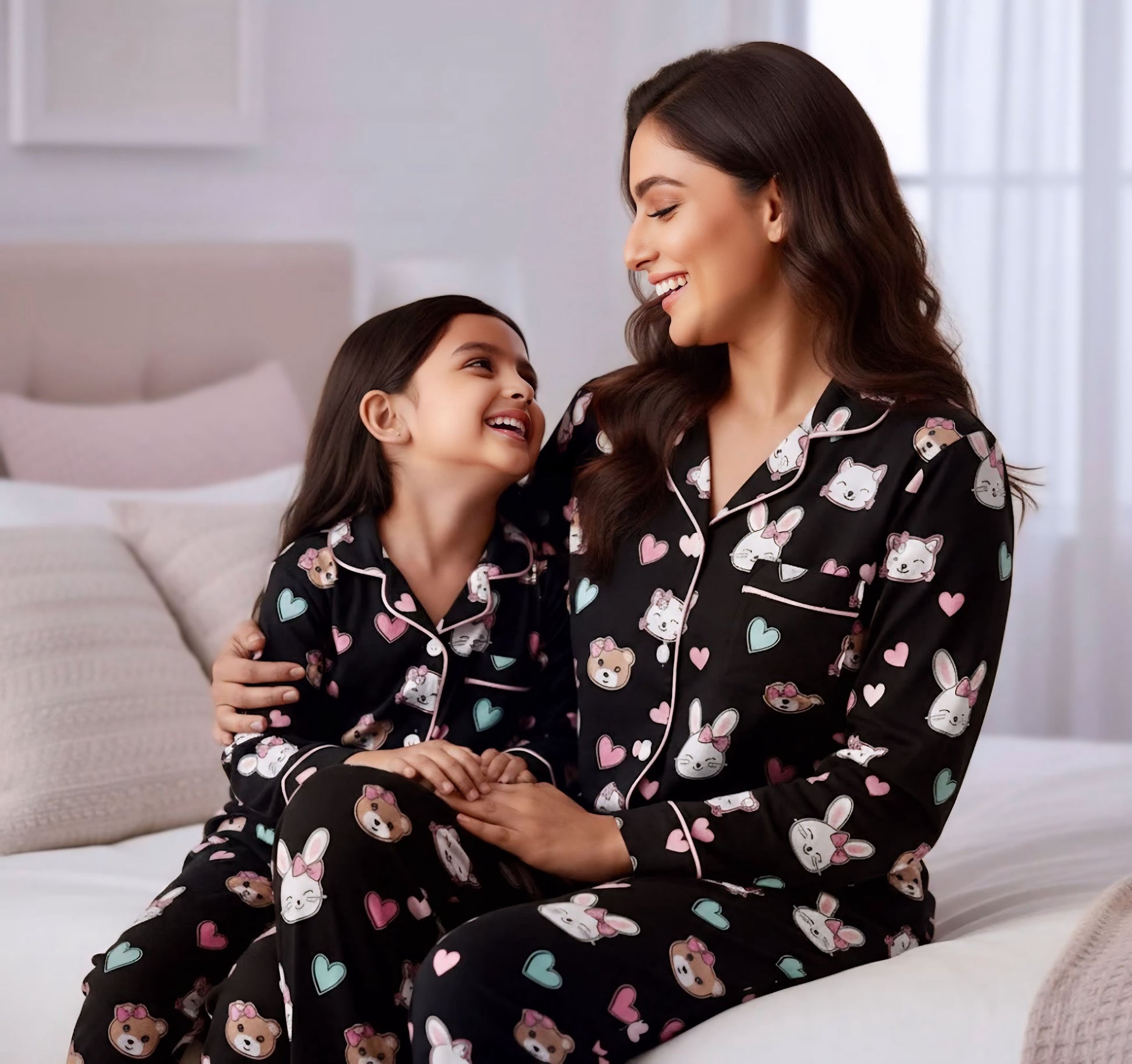 Bow & Meow Twinning Set | Full Sleeves