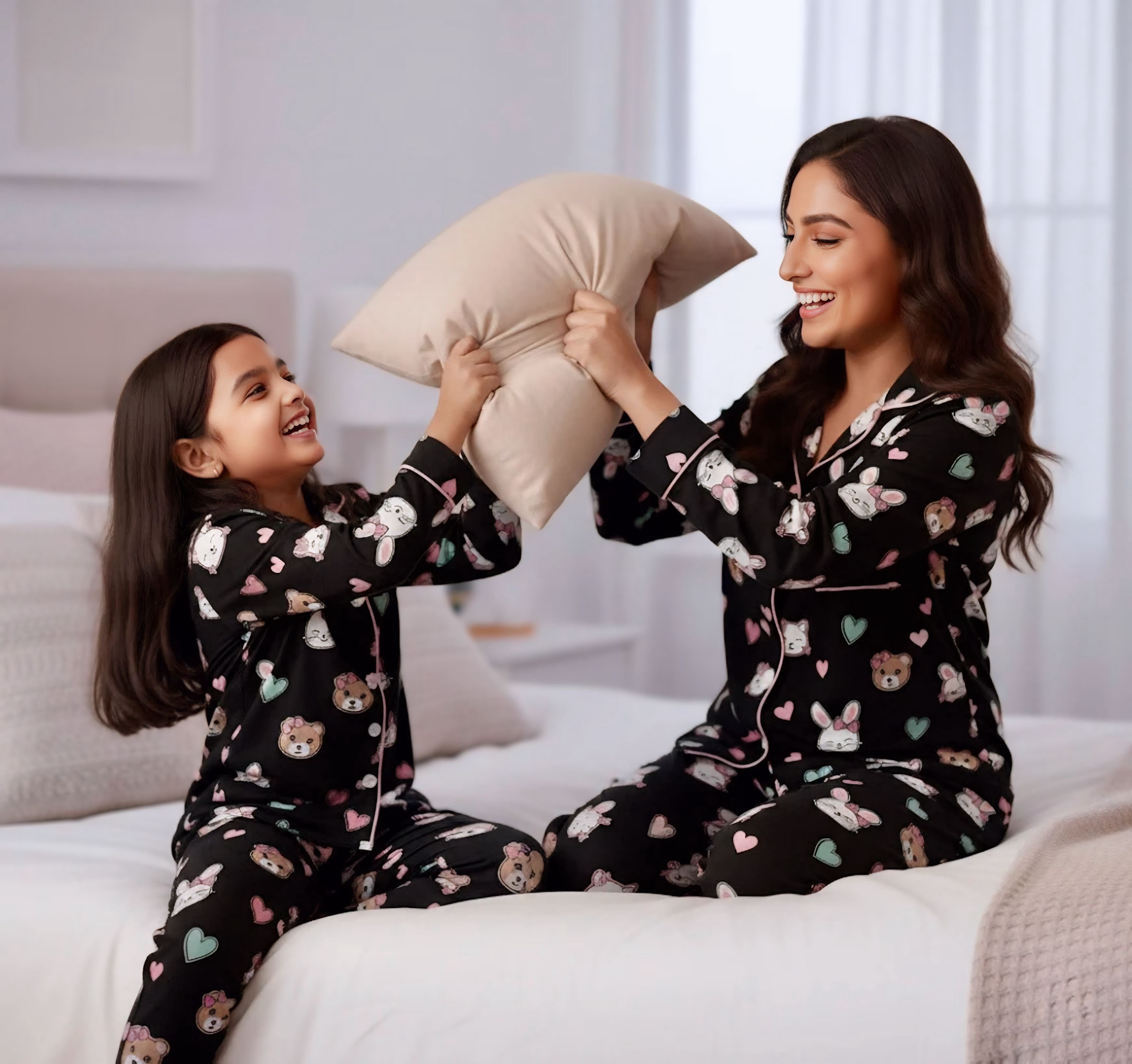 Bow & Meow Twinning Set | Full Sleeves