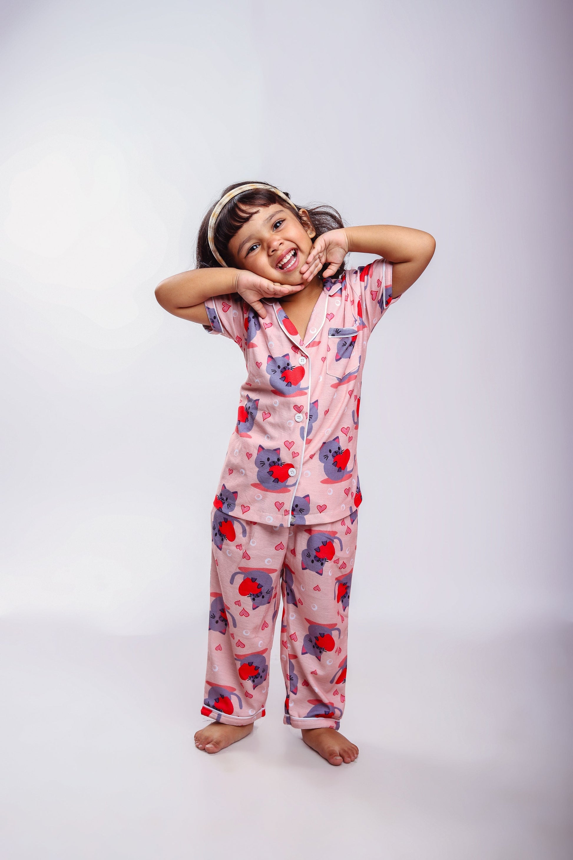 Love Kitty Nightsuit Set My Store