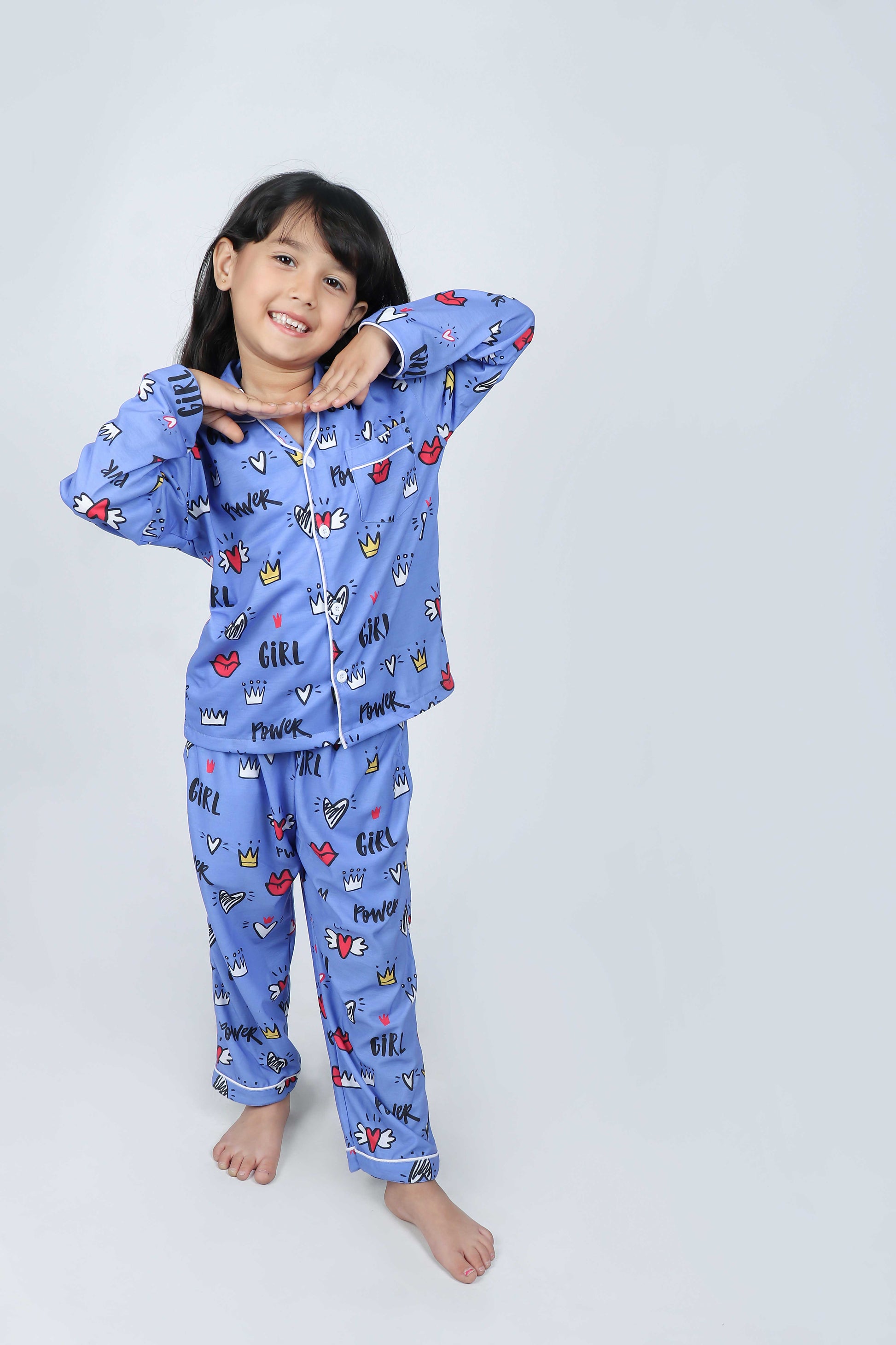 Girl Power Full Sleeves Nightsuit Set | Babies & Kids BabyAmour