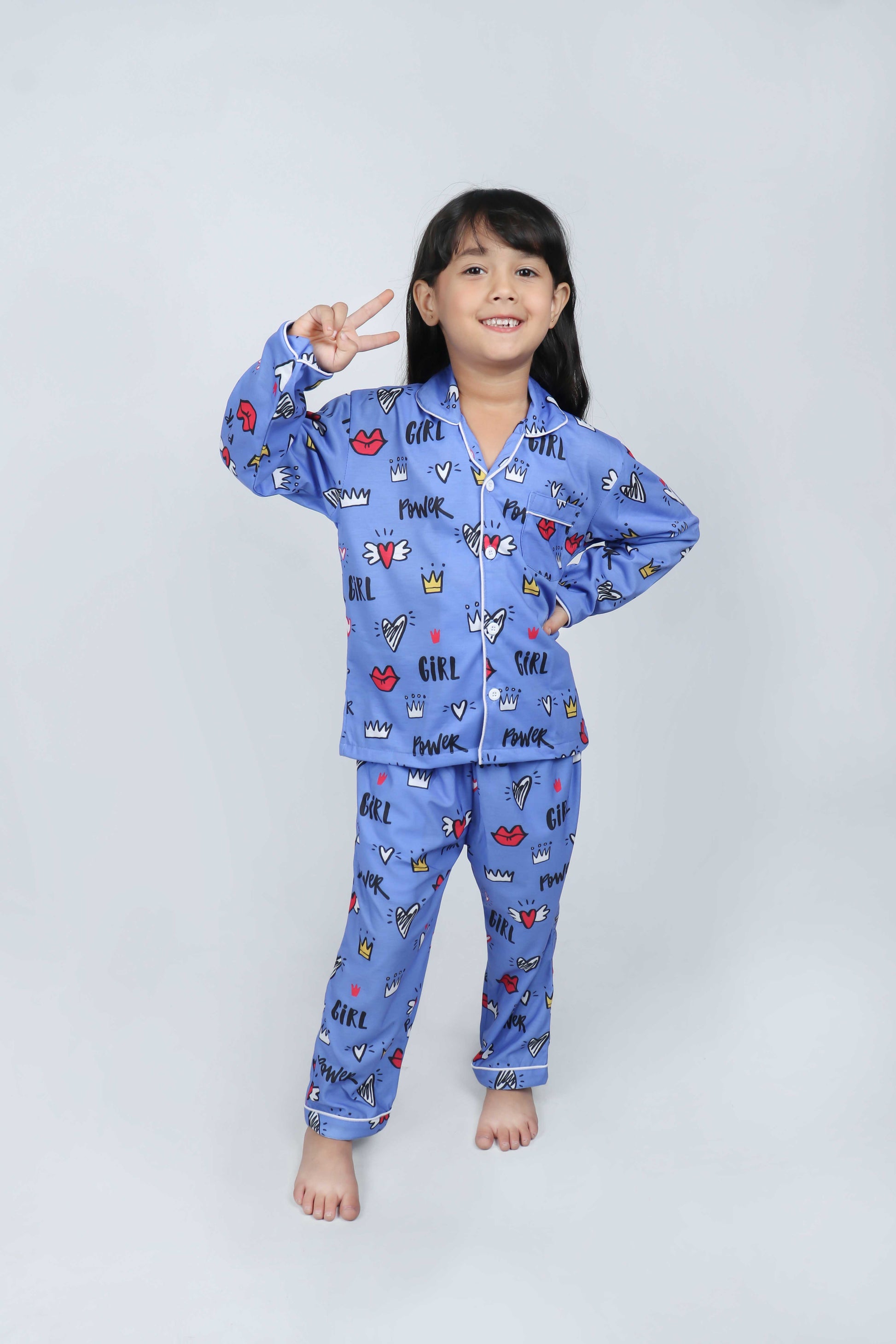 Girl Power Full Sleeves Nightsuit Set | Babies & Kids BabyAmour