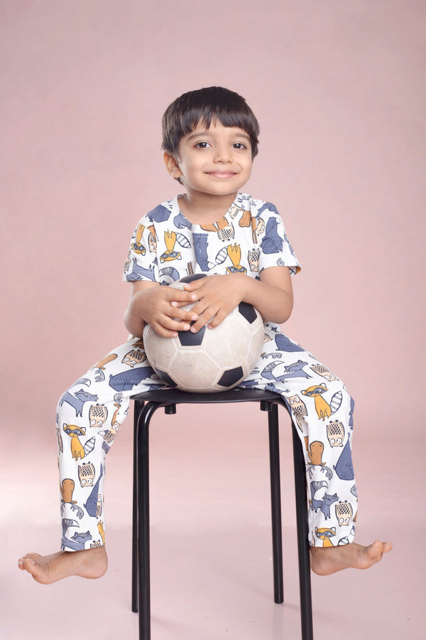 Dreaming in the Zoo Nightsuit Set | Babies & Kids My Store