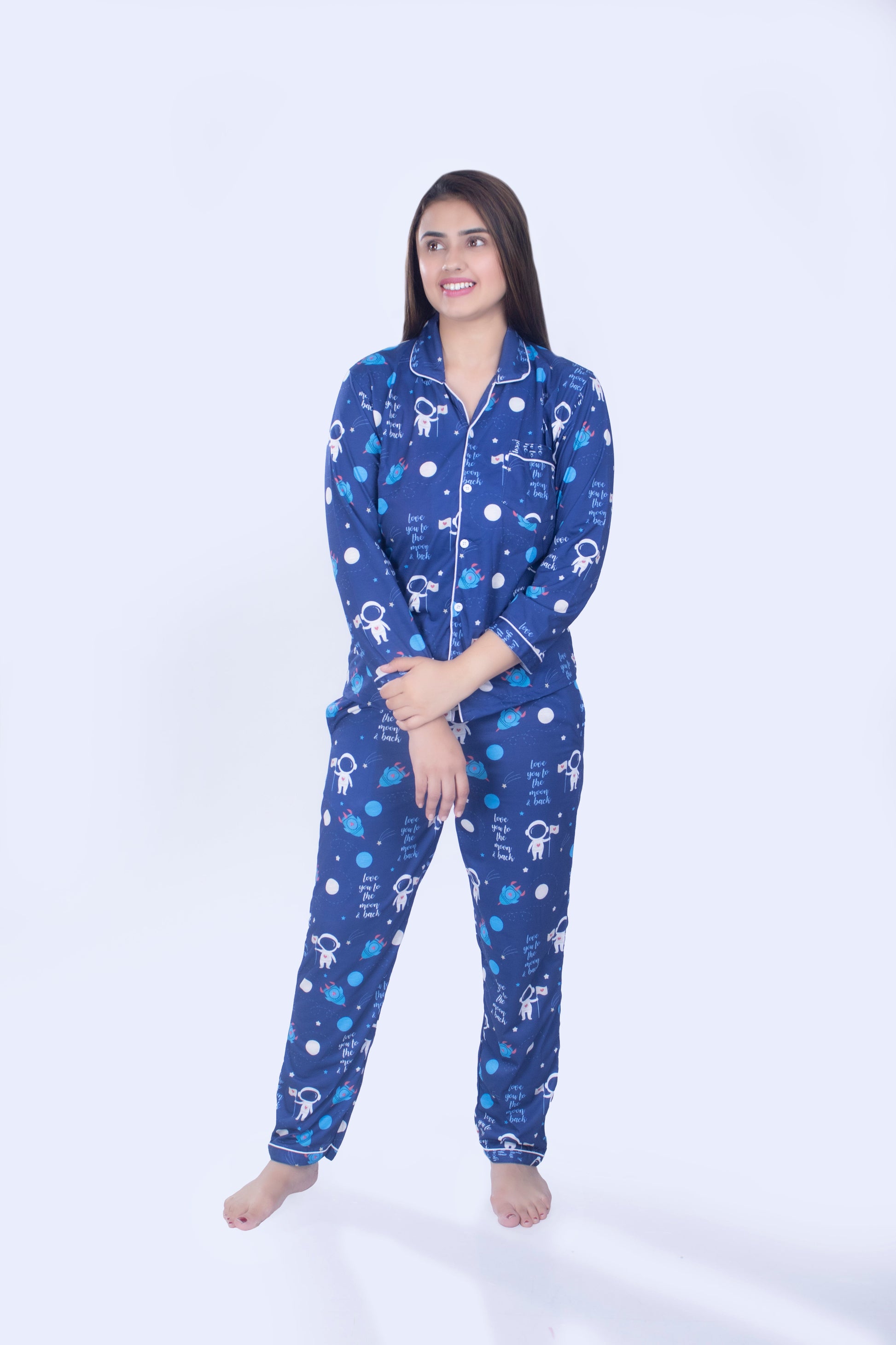 Once in blue moon Full Sleeves Nightsuit Set | Women BabyAmour