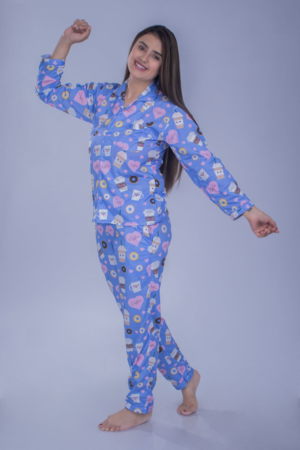 Brewtiful Morning Full Sleeves Nightsuit Set | Women BabyAmour
