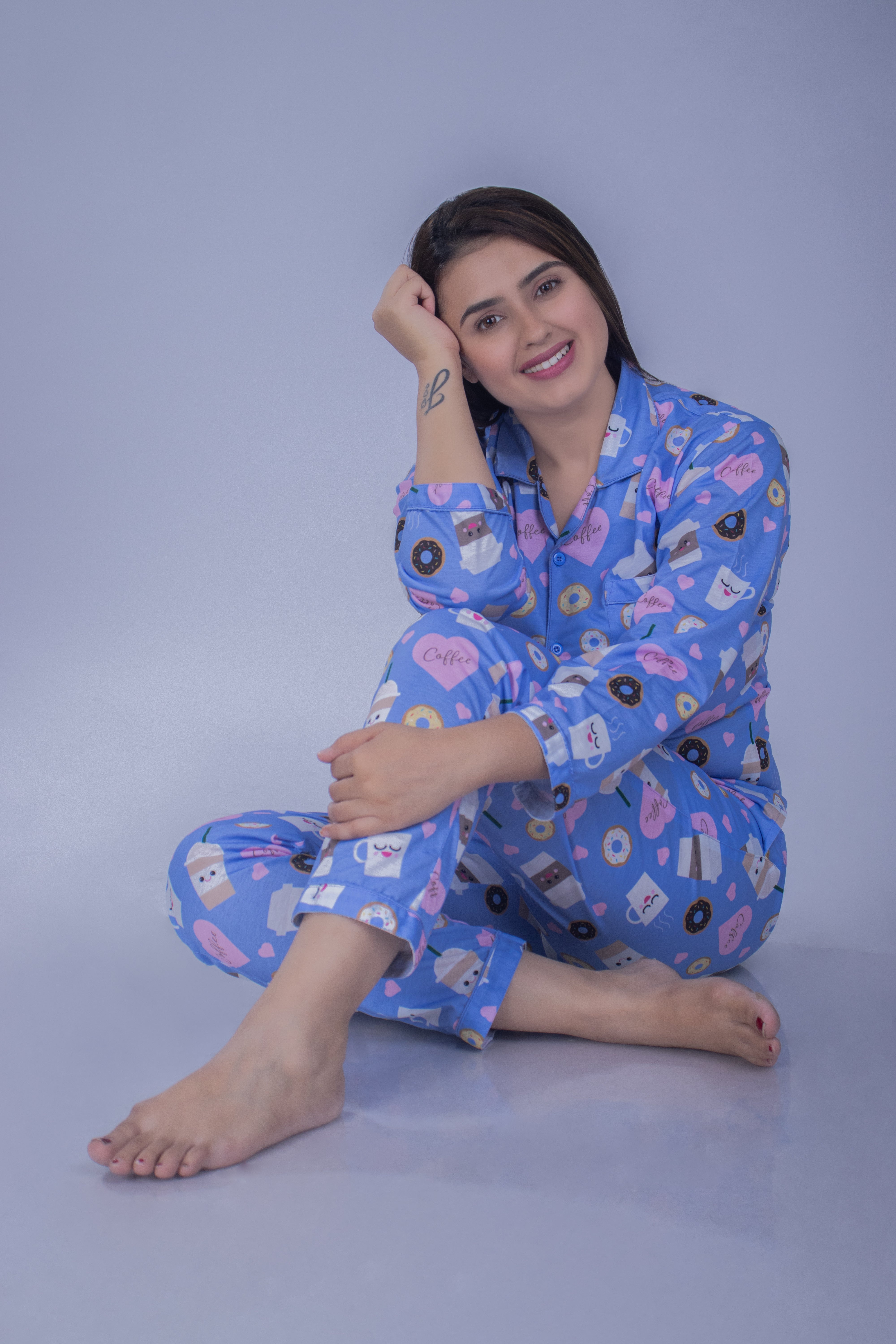 Brewtiful Morning Full Sleeves Nightsuit Set | Women