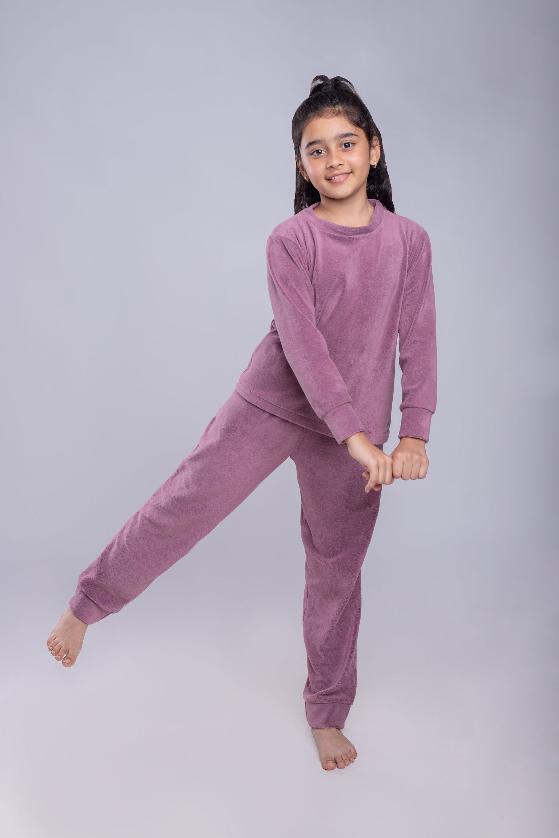 Onion Pink Supersoft Premium Velvet Set | Kids BabyAmour