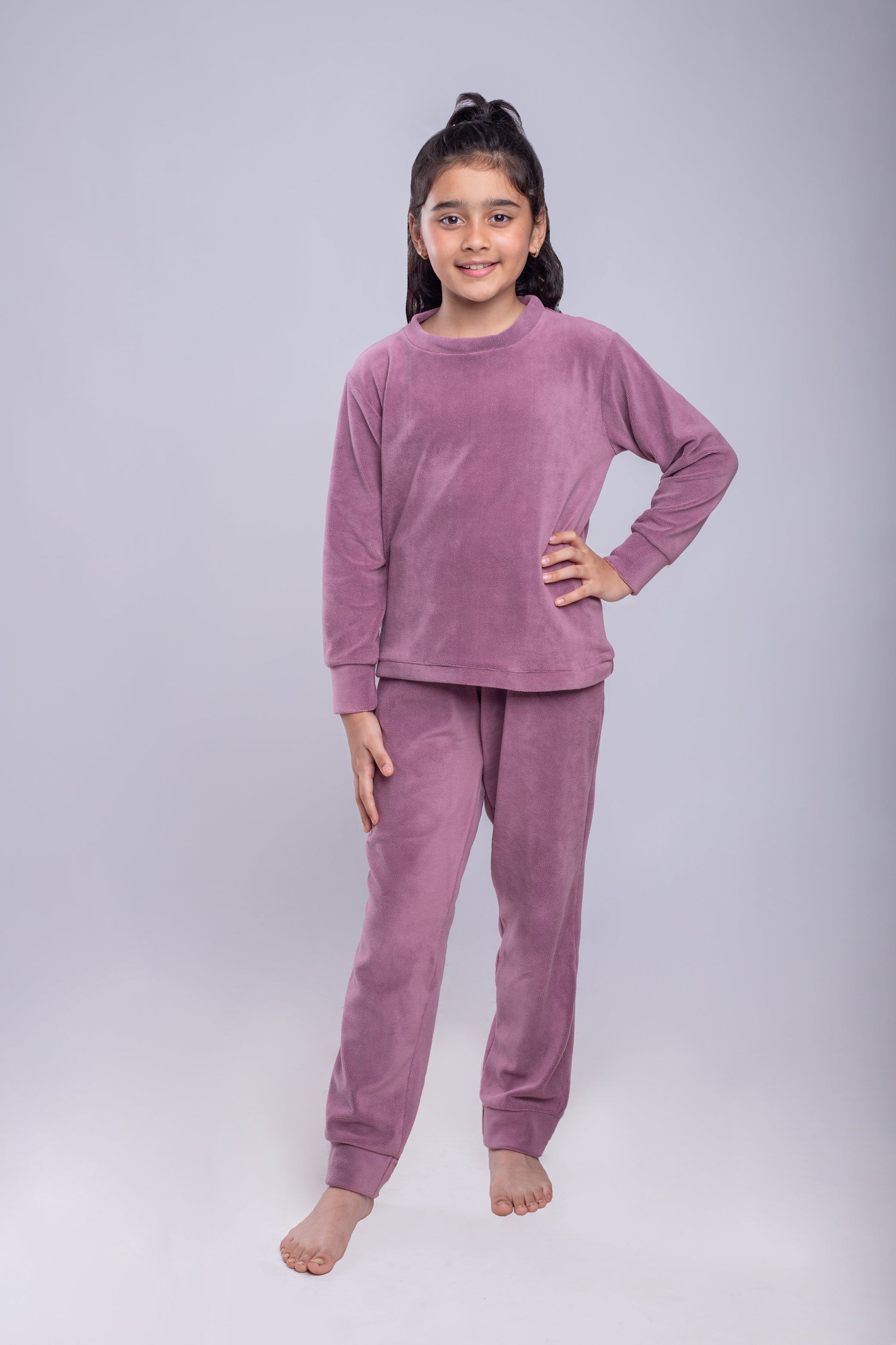 Onion Pink Supersoft Premium Velvet Set | Kids BabyAmour