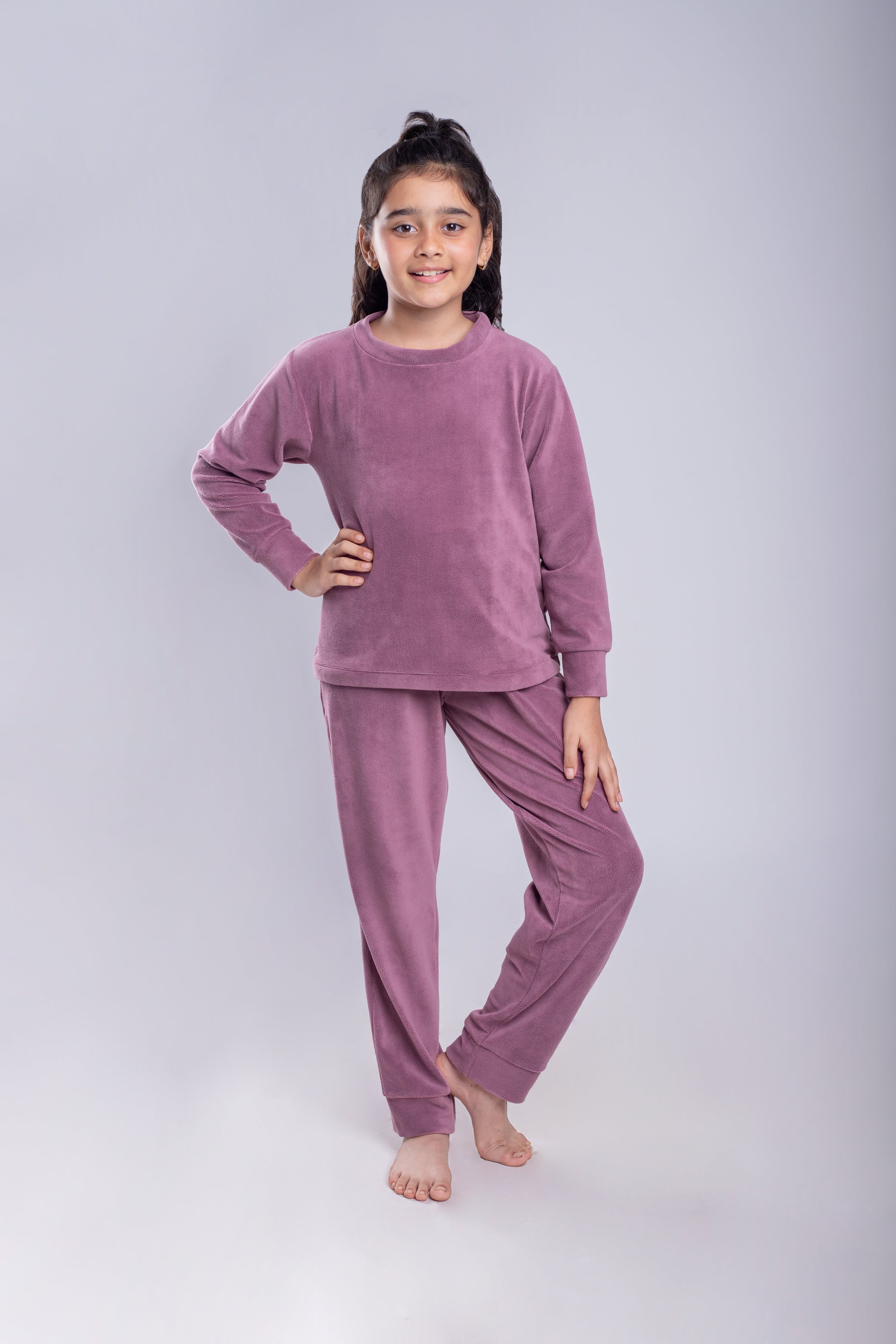 Onion Pink Supersoft Premium Velvet Set | Kids BabyAmour
