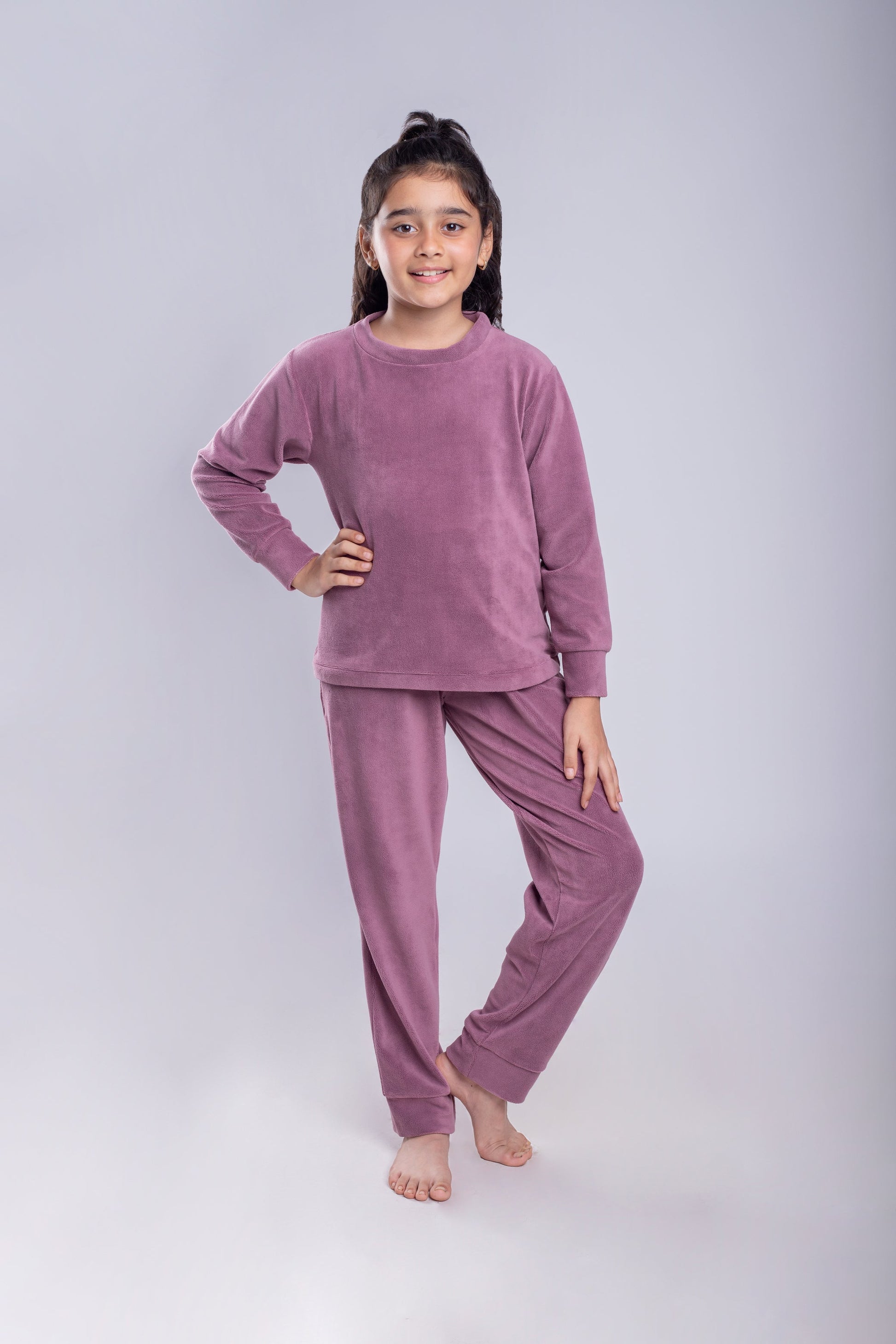 Onion Pink Supersoft Premium Velvet Set | Kids BabyAmour